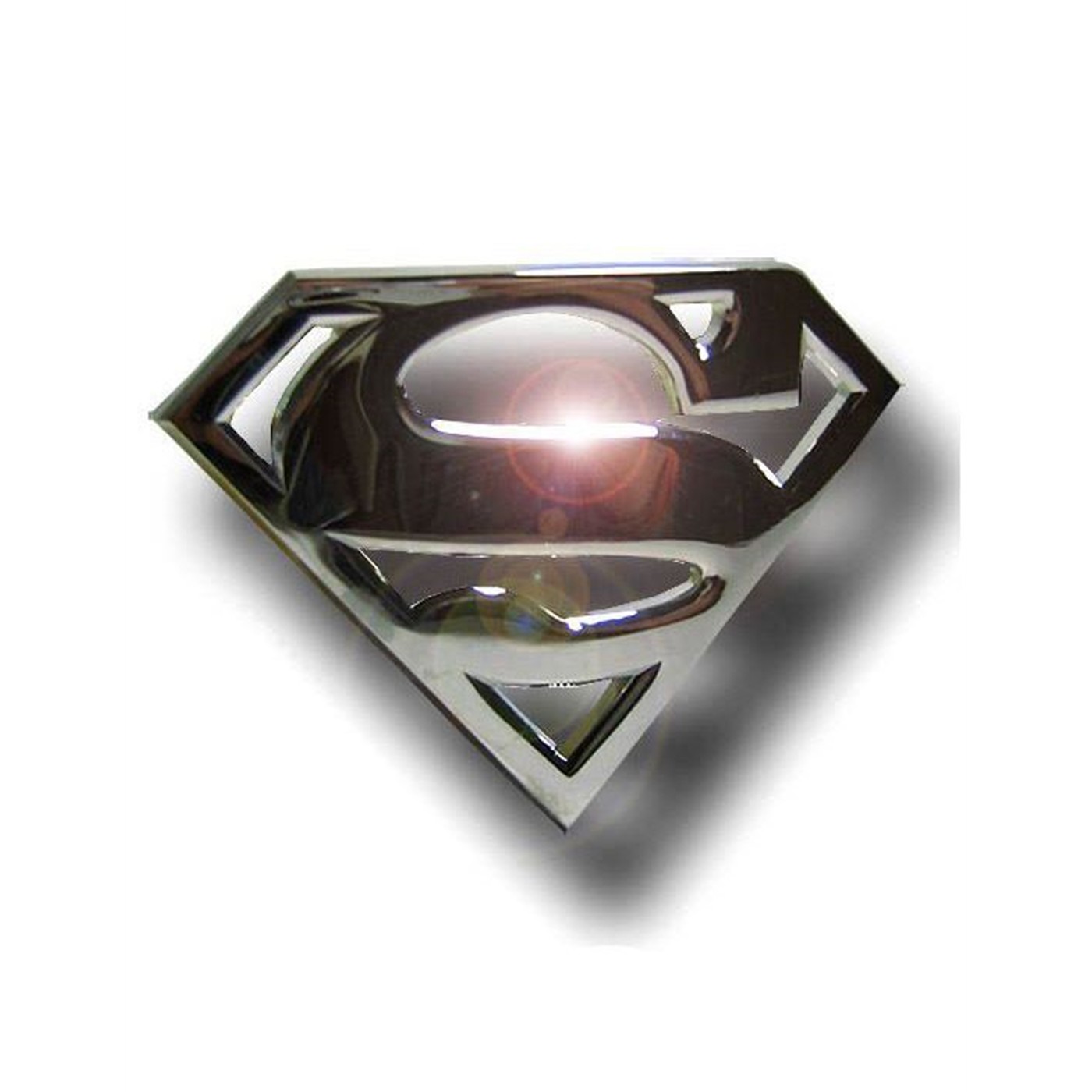 Superman Silver Chrome Symol Die Cut Belt Buckle