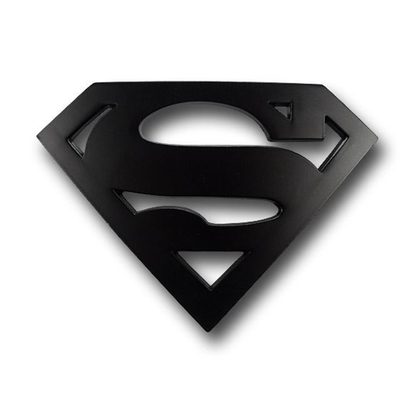 Superman Die-Cut Symbol Black Belt Buckle