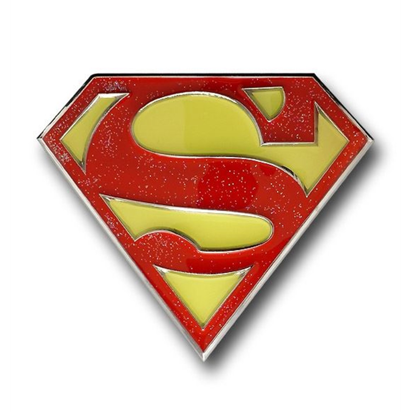 Superman Big Symbol with Glitter Belt Buckle