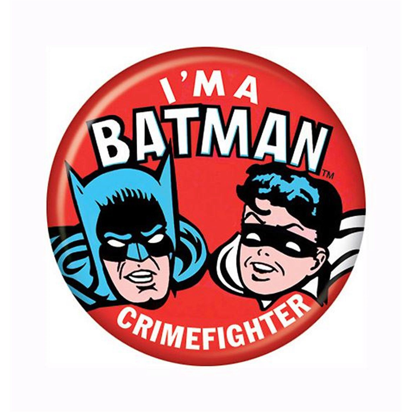 Batman and Robin Crimefighter Button