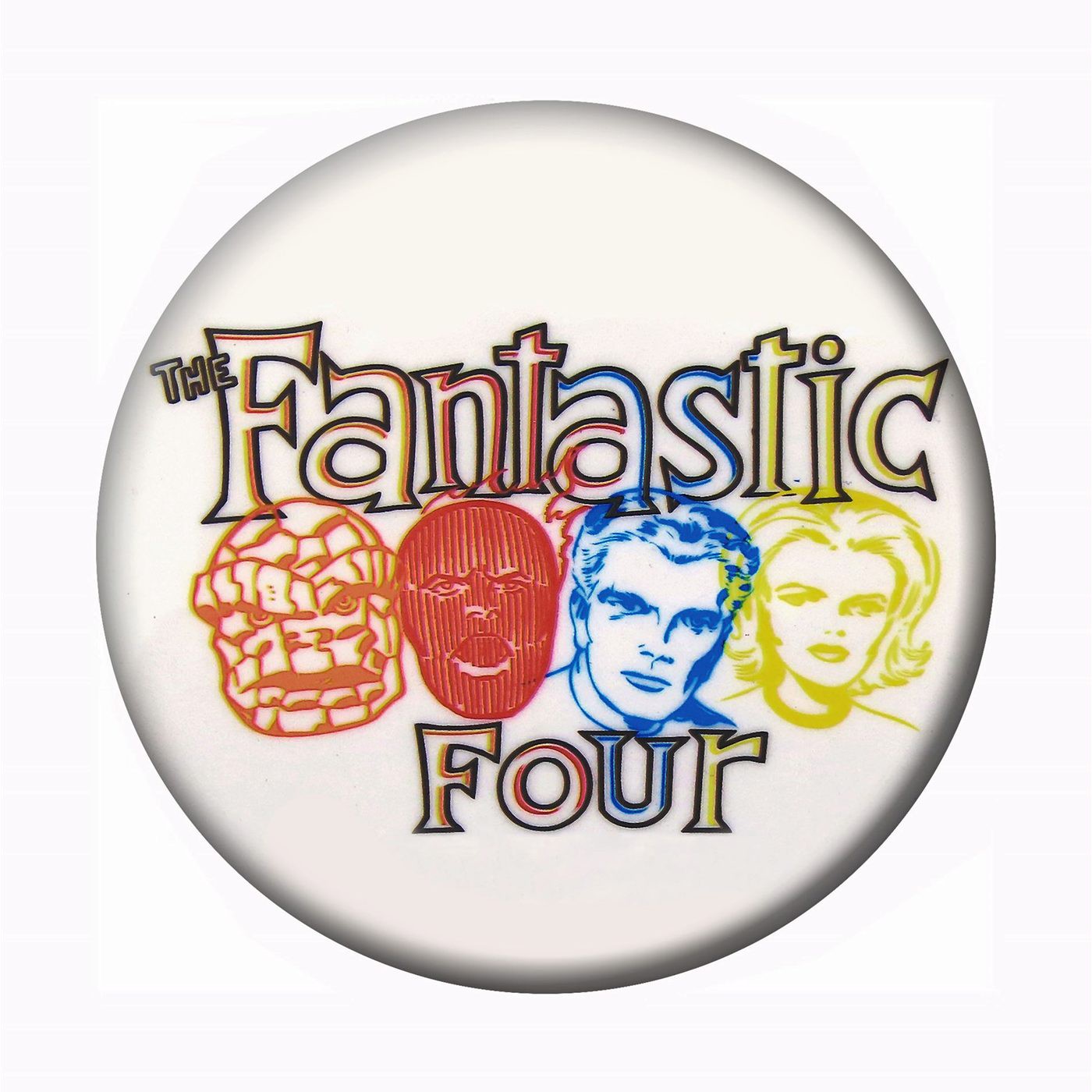 Fantastic Four Kirby Heads Button