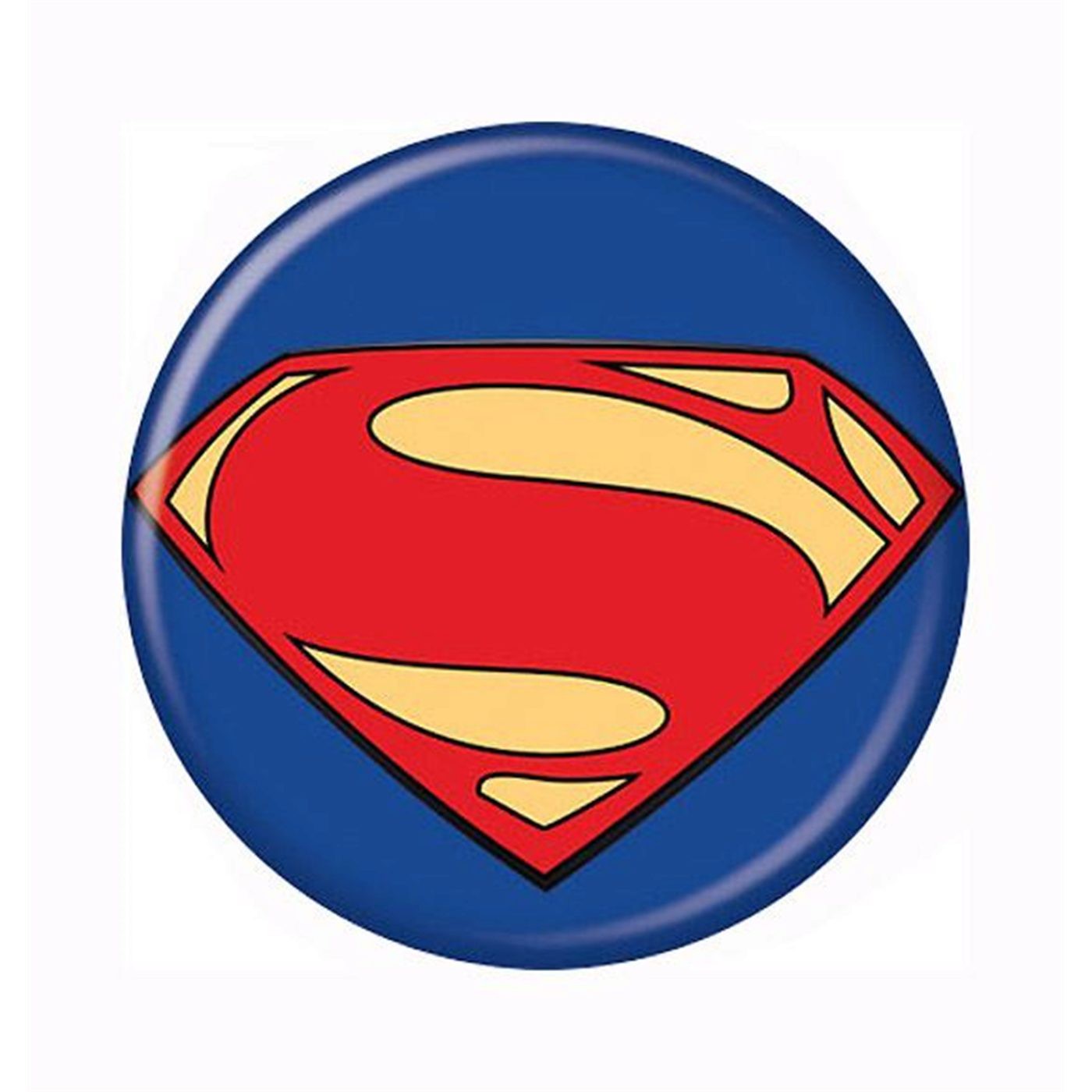 Superman Man of Steel Symbol on Royal Button