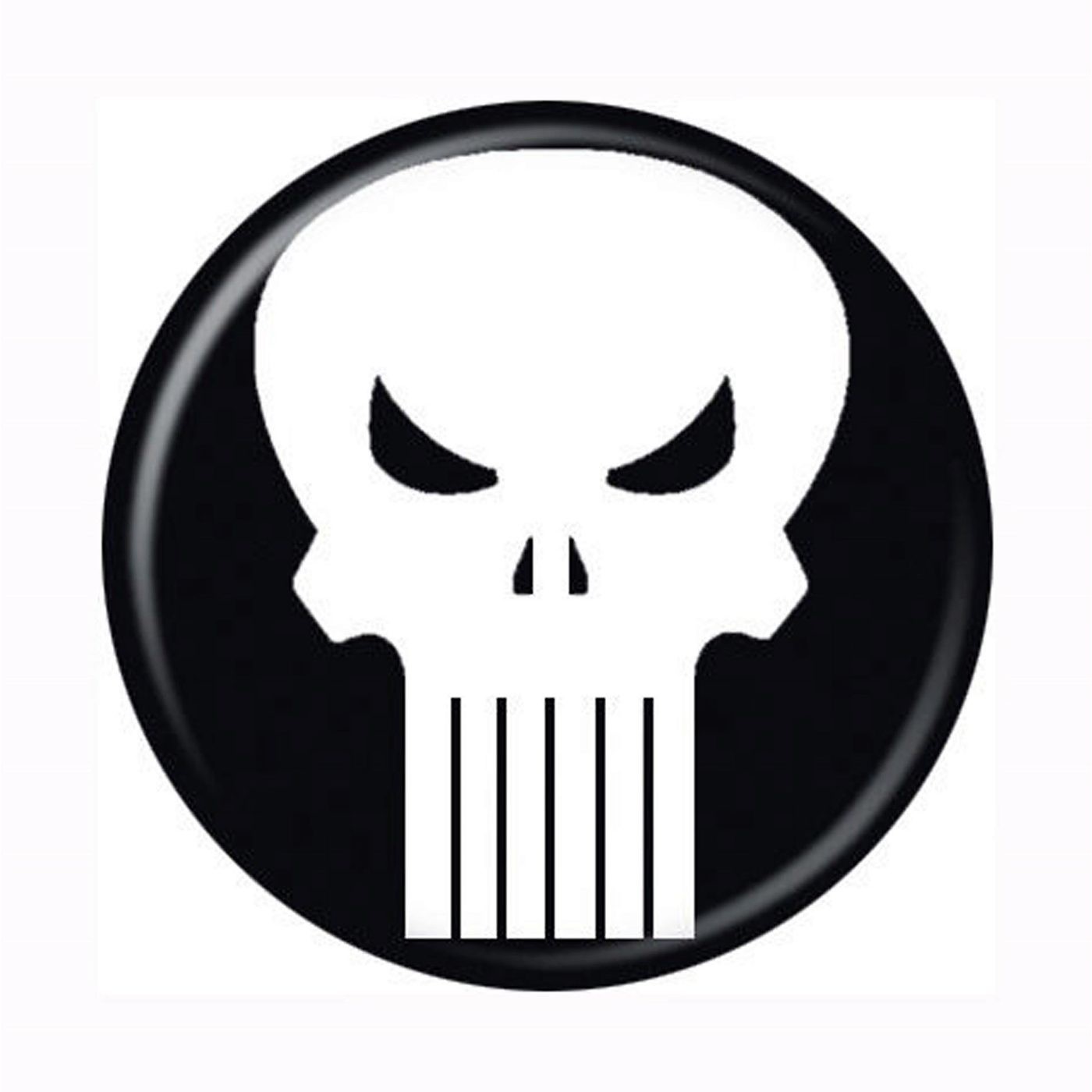Punisher Skull Symbol Button