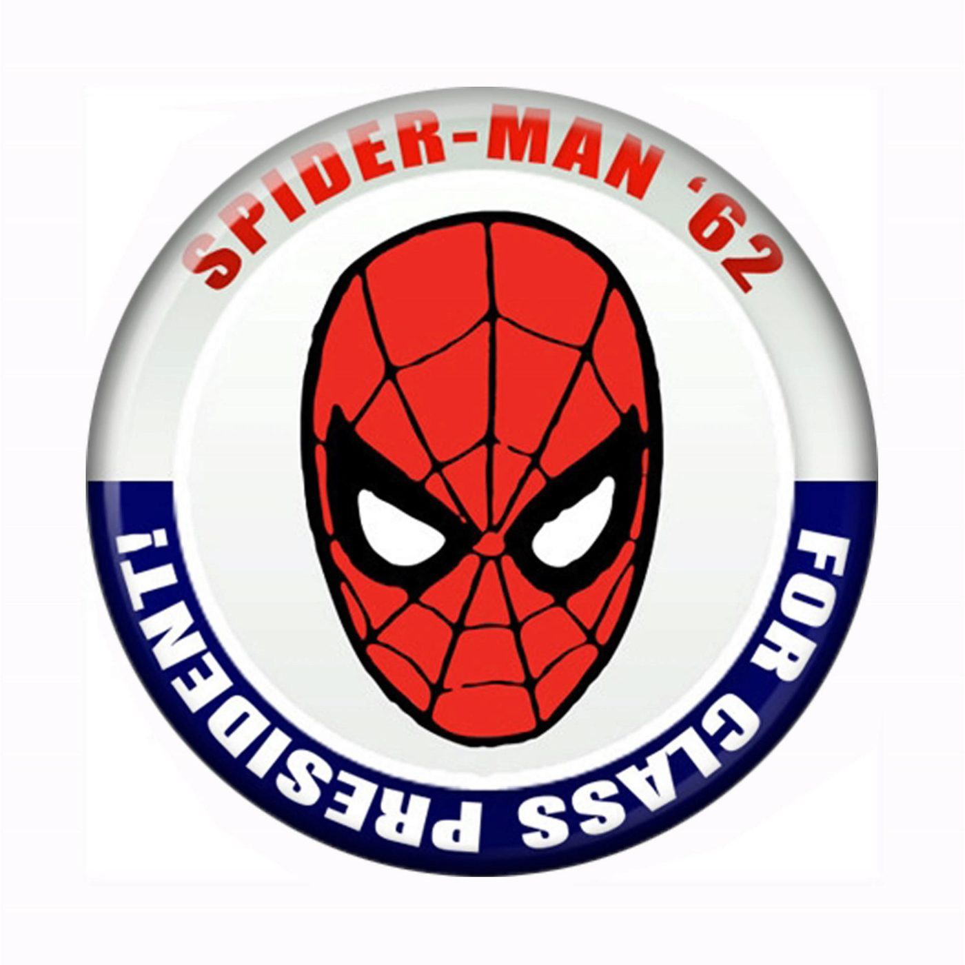 Spiderman For Class President Button