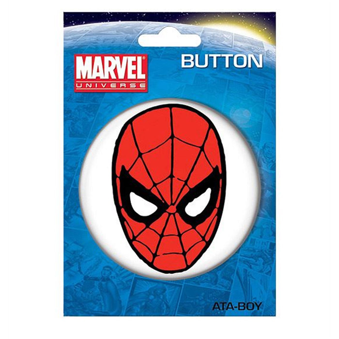 Spiderman Face 3" Button