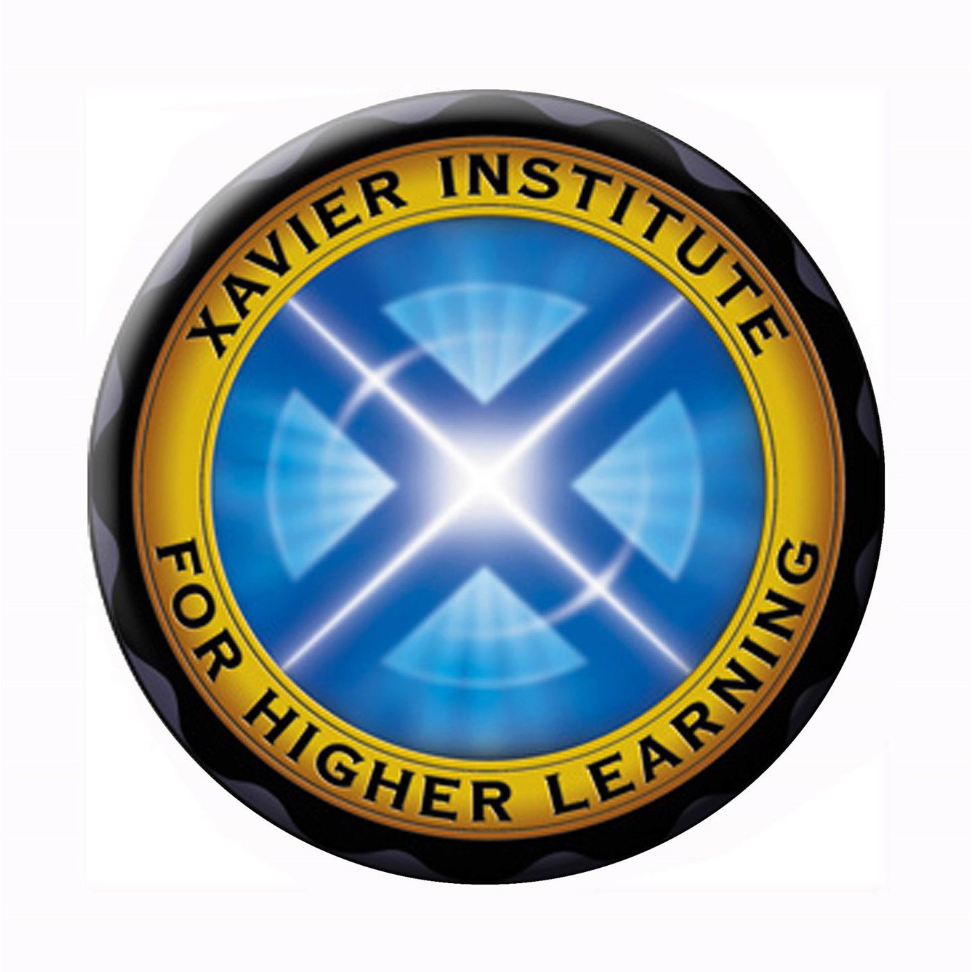 X-Men Xavier Institute Blue Symbol Button