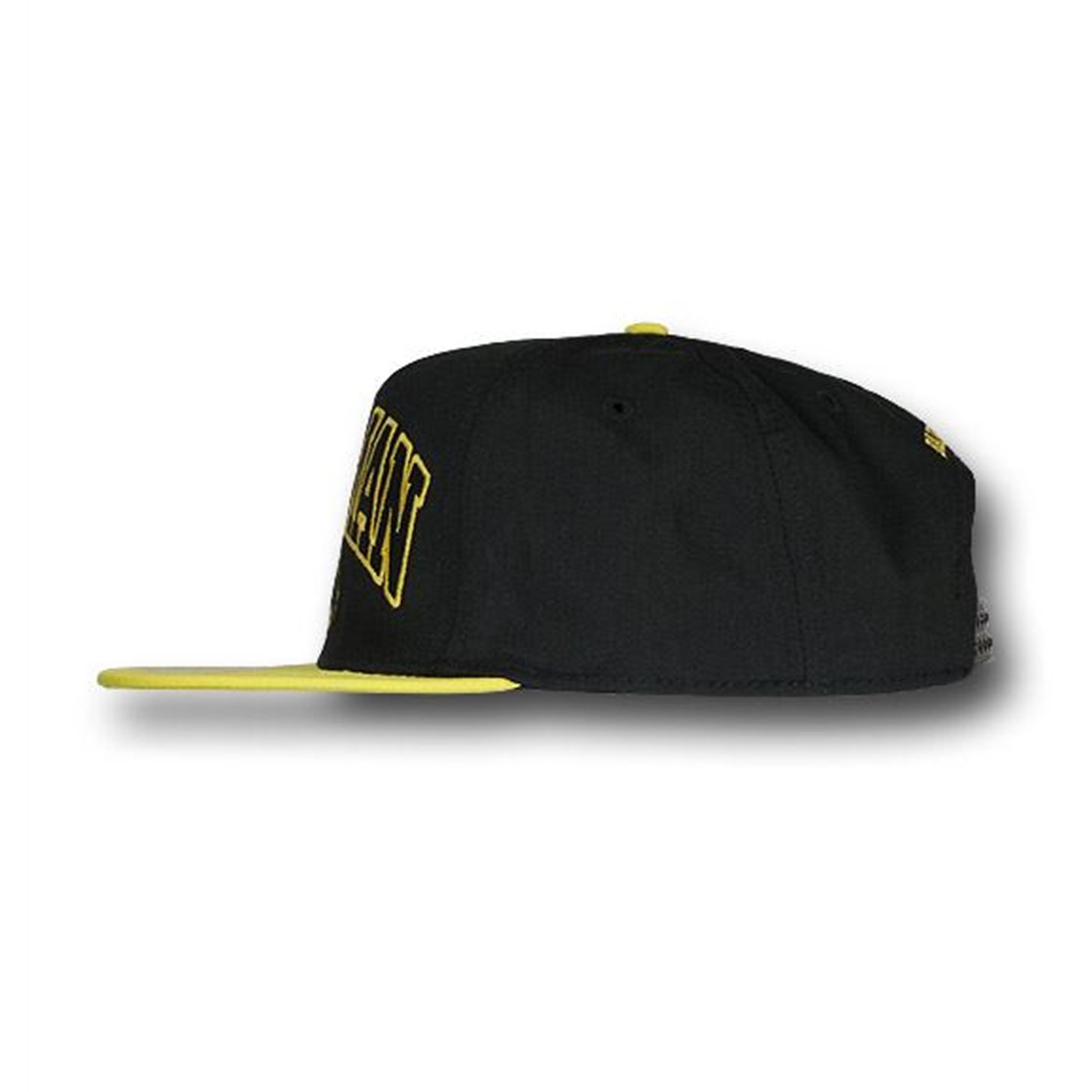 Batman Logo Snapback Yellow Flat Bill Hat