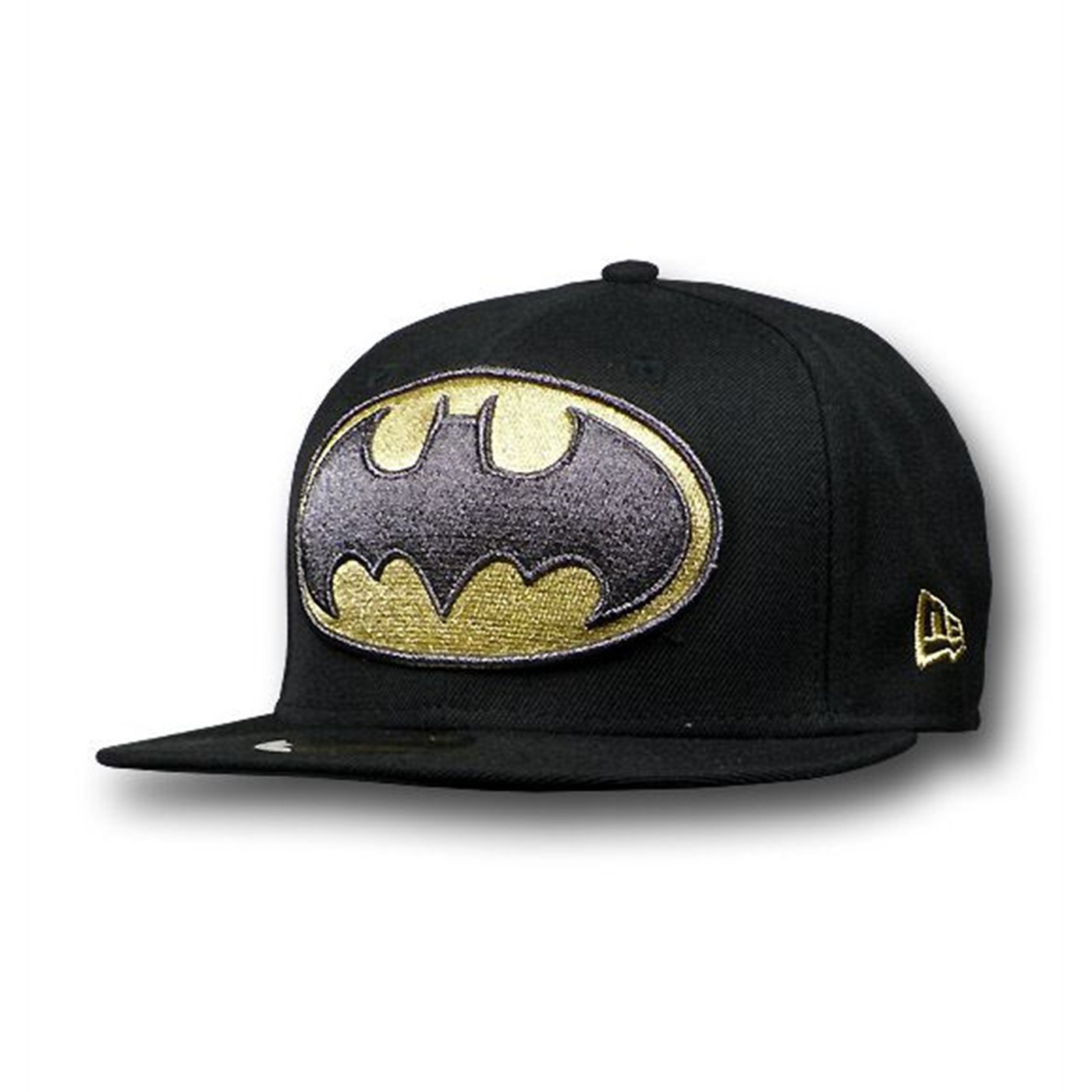 Batman Metallic Gold 59Fifty Black Flat Bill Hat