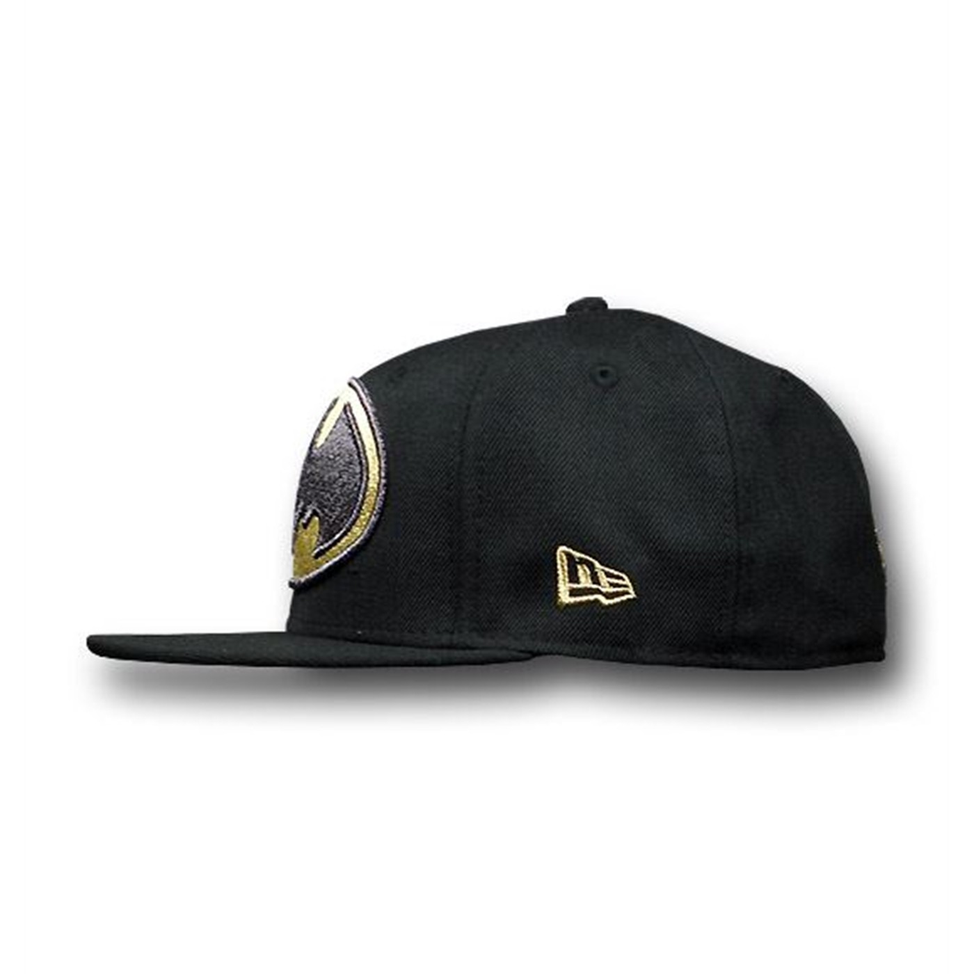 Batman Metallic Gold 59Fifty Black Flat Bill Hat