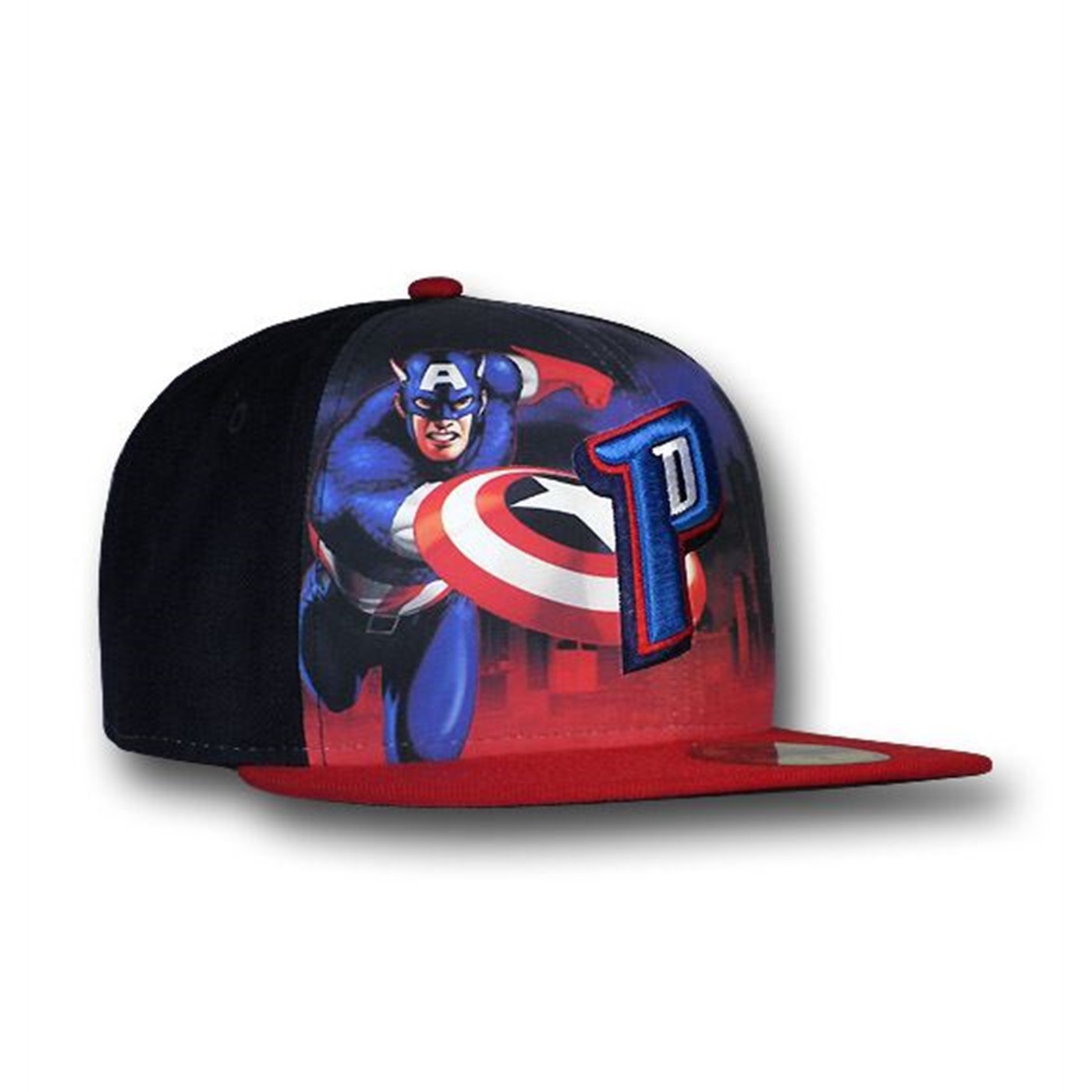 Captain America Detroit Pistons 59Fifty Flat Billed Cap
