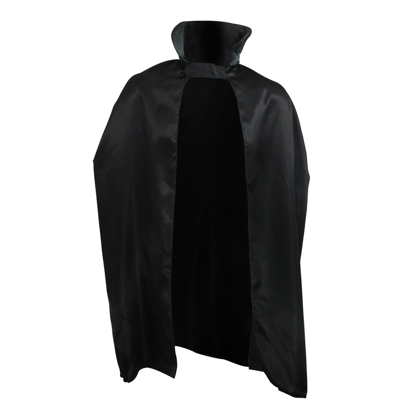 Adult Costume Black Satin 45-Inch Cape