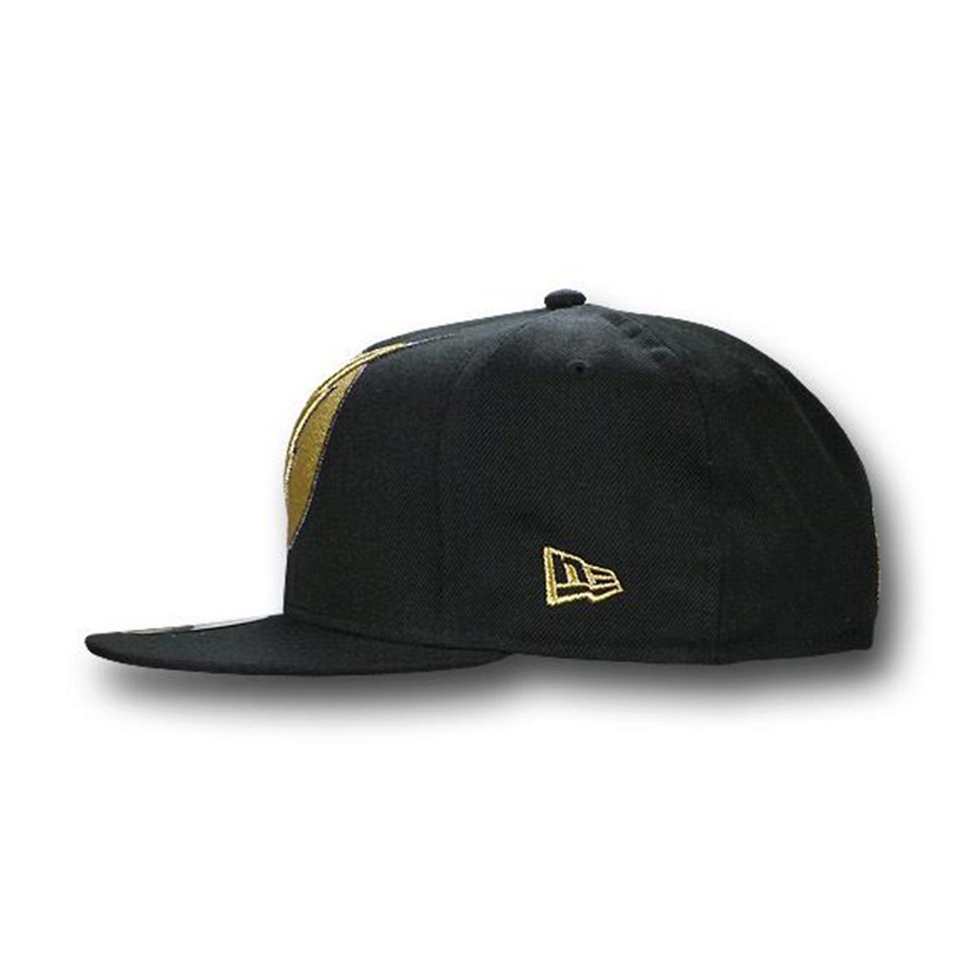 Flash 59Fifty Black Gold Flat Bill Hat