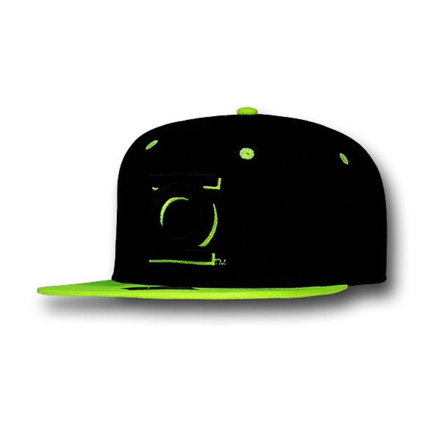 Green Lantern 2Tone Neon on Black Snapback Cap