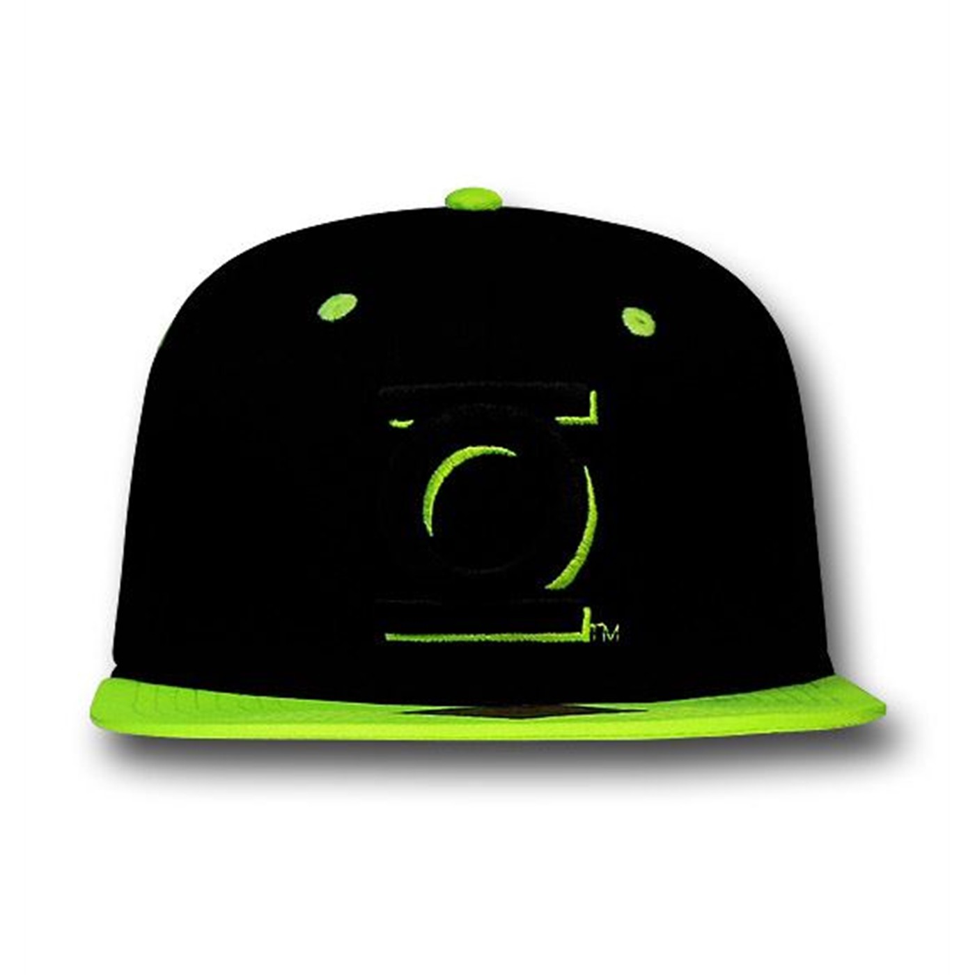 Green Lantern 2Tone Neon on Black Snapback Cap