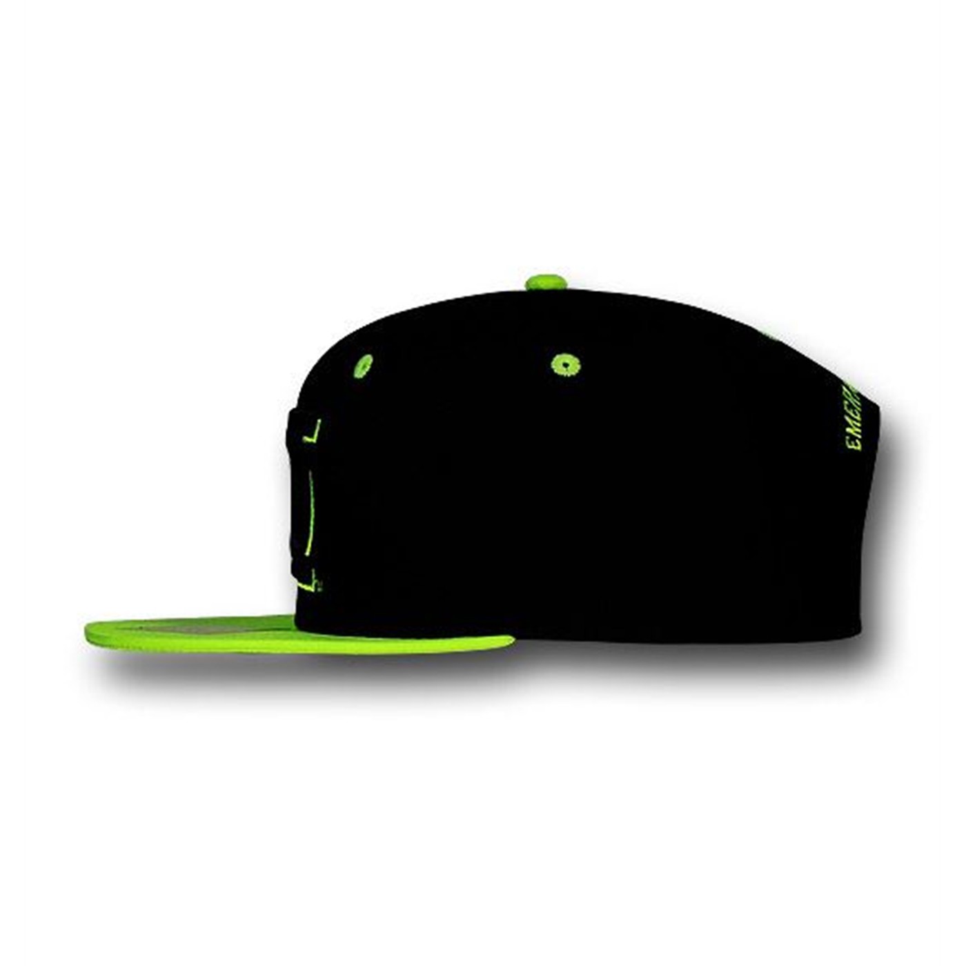 Green Lantern 2Tone Neon on Black Snapback Cap