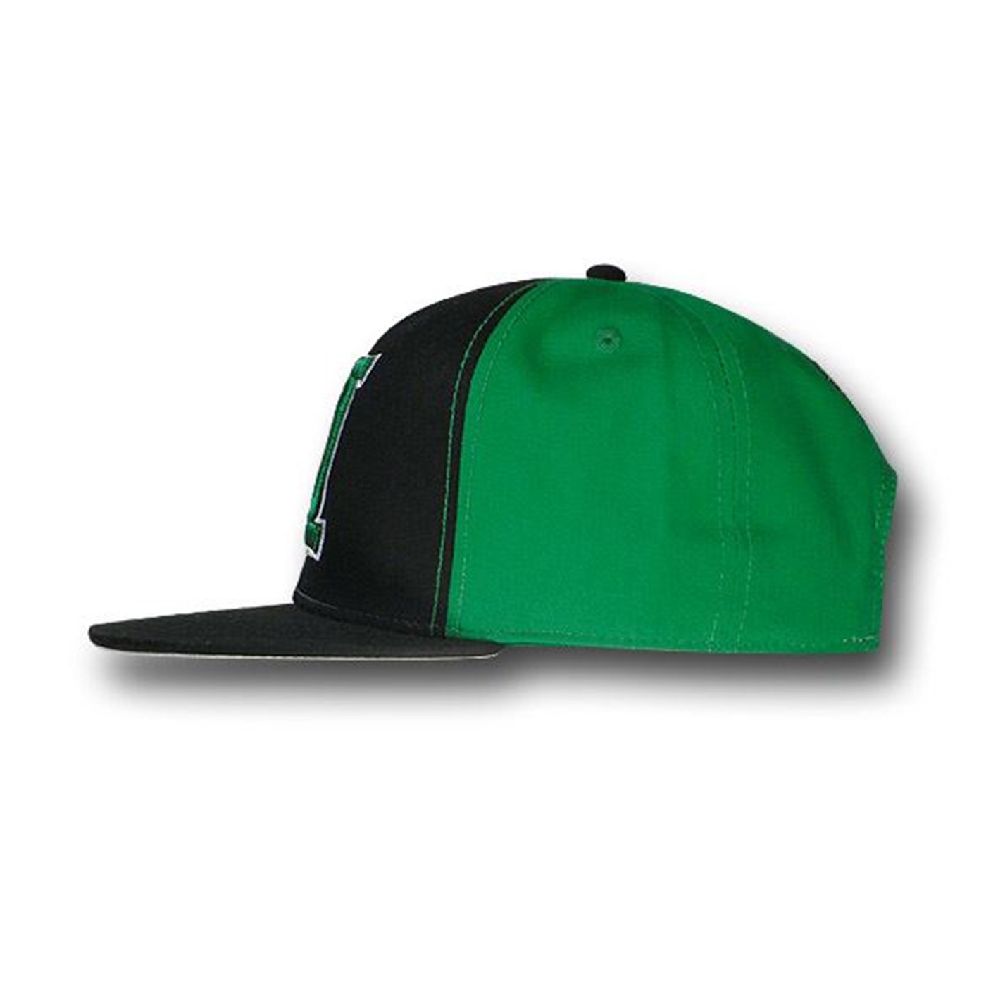 Green Lantern 3D Symbol Black and Green Flat Bill Cap