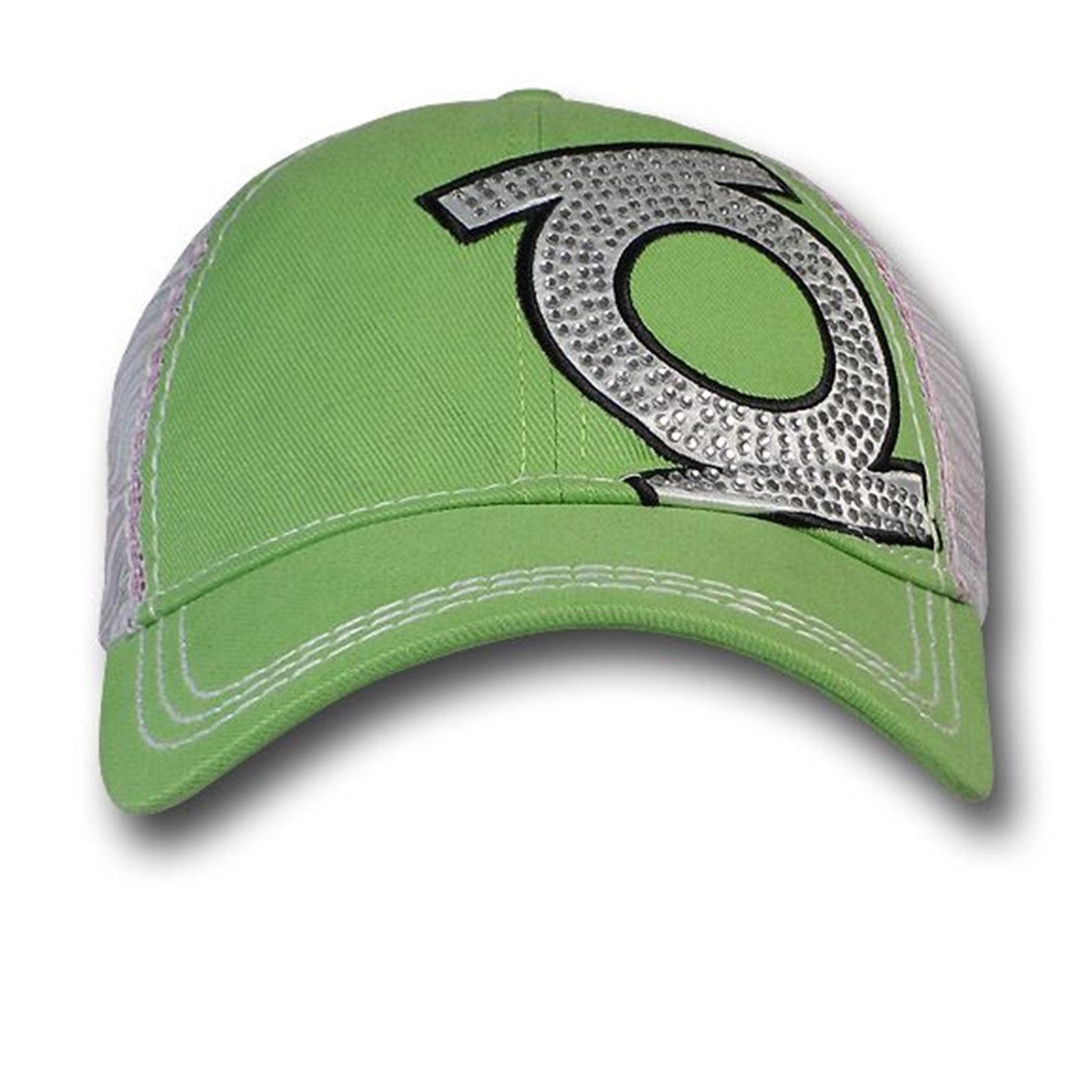 Green Lantern Skewed Rhinestone Symbol Baseball Cap