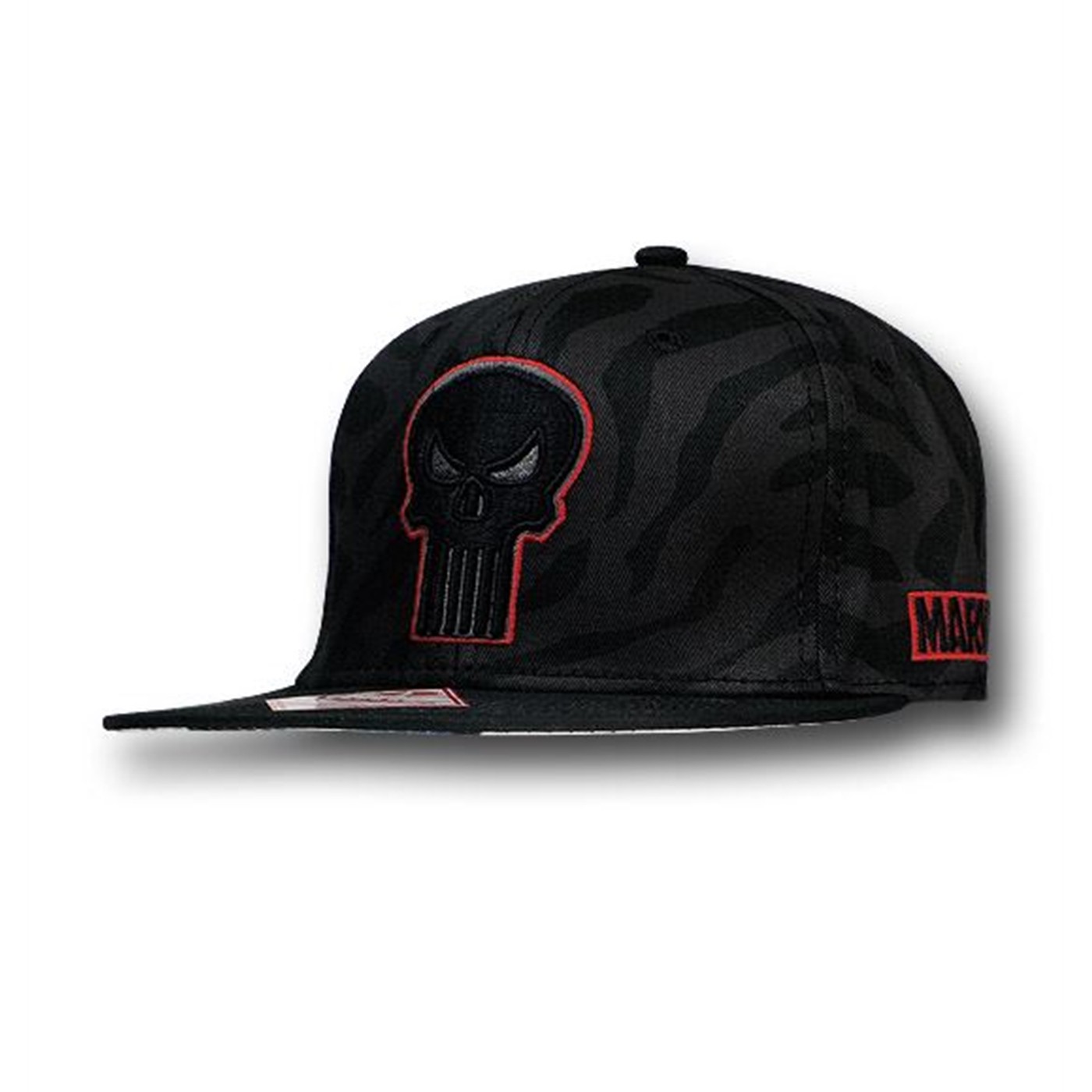 Punisher Ball Cap Flat Bill Adjustable Snapback Black Hat THE PUNISHER HAT 