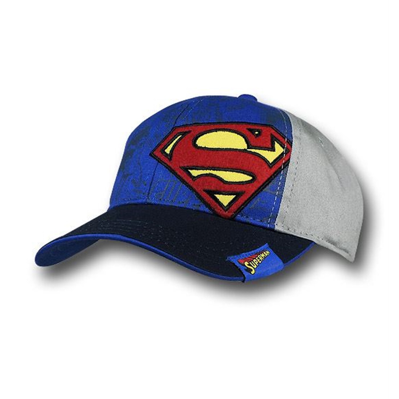 Superman Kids Big Symbol Blue/Grey Cap