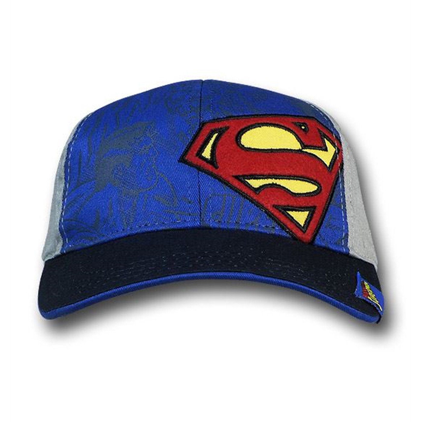 Superman Kids Big Symbol Blue/Grey Cap