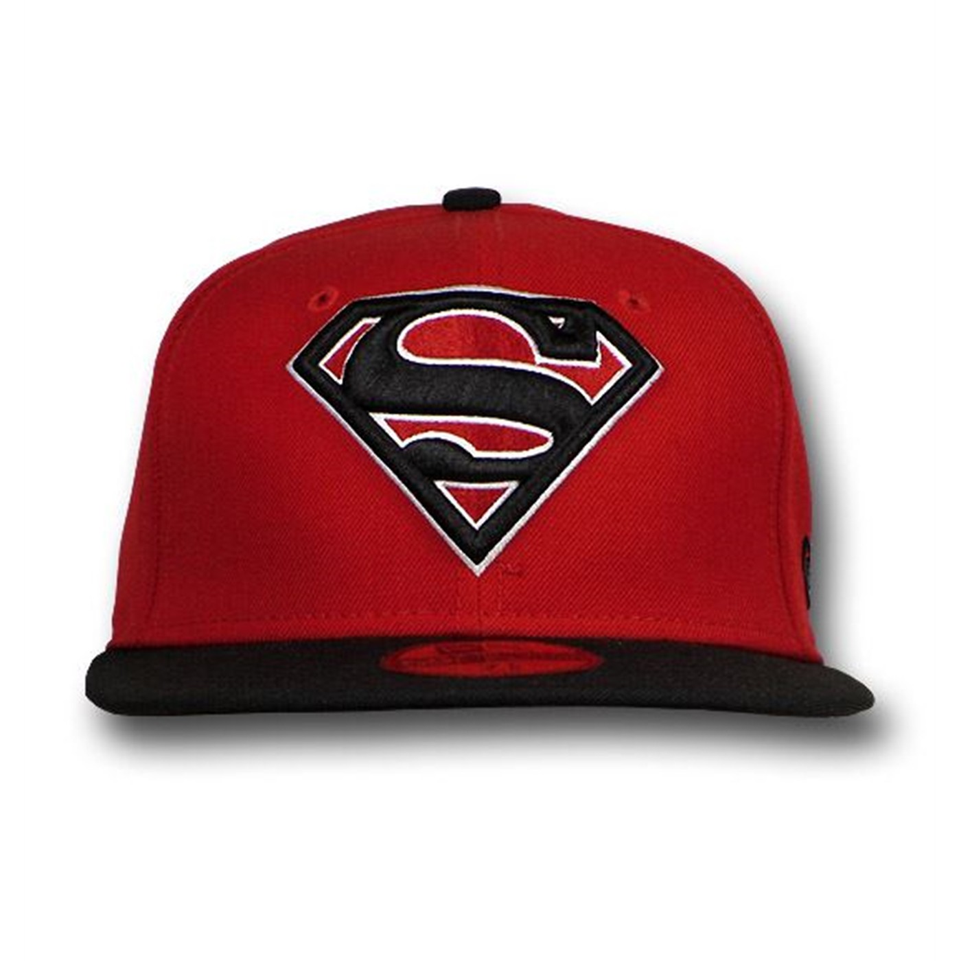 Superman 59Fifty Black Red Flat Billed Cap