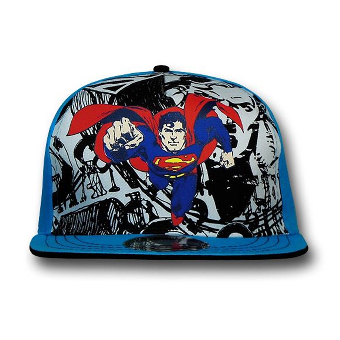 Superman Color Hero Blue Brim Kids Adjustable Cap
