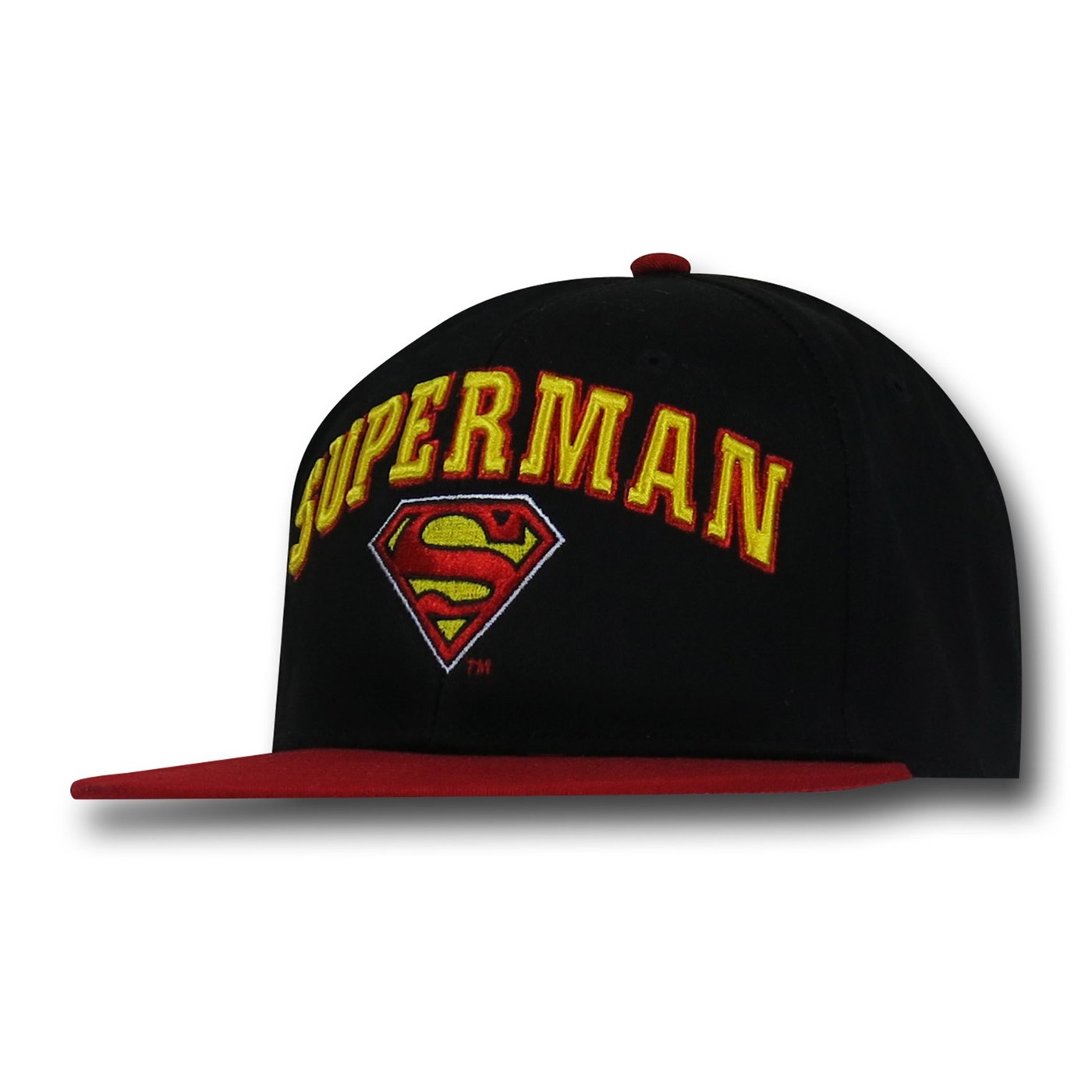Superman Embroidered Logo Snapback Cap