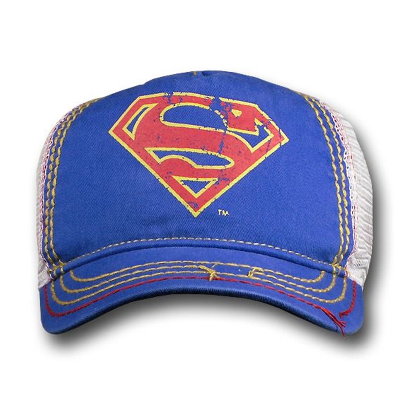 Supergirl Womens Blue on White Mesh Go Go Cap