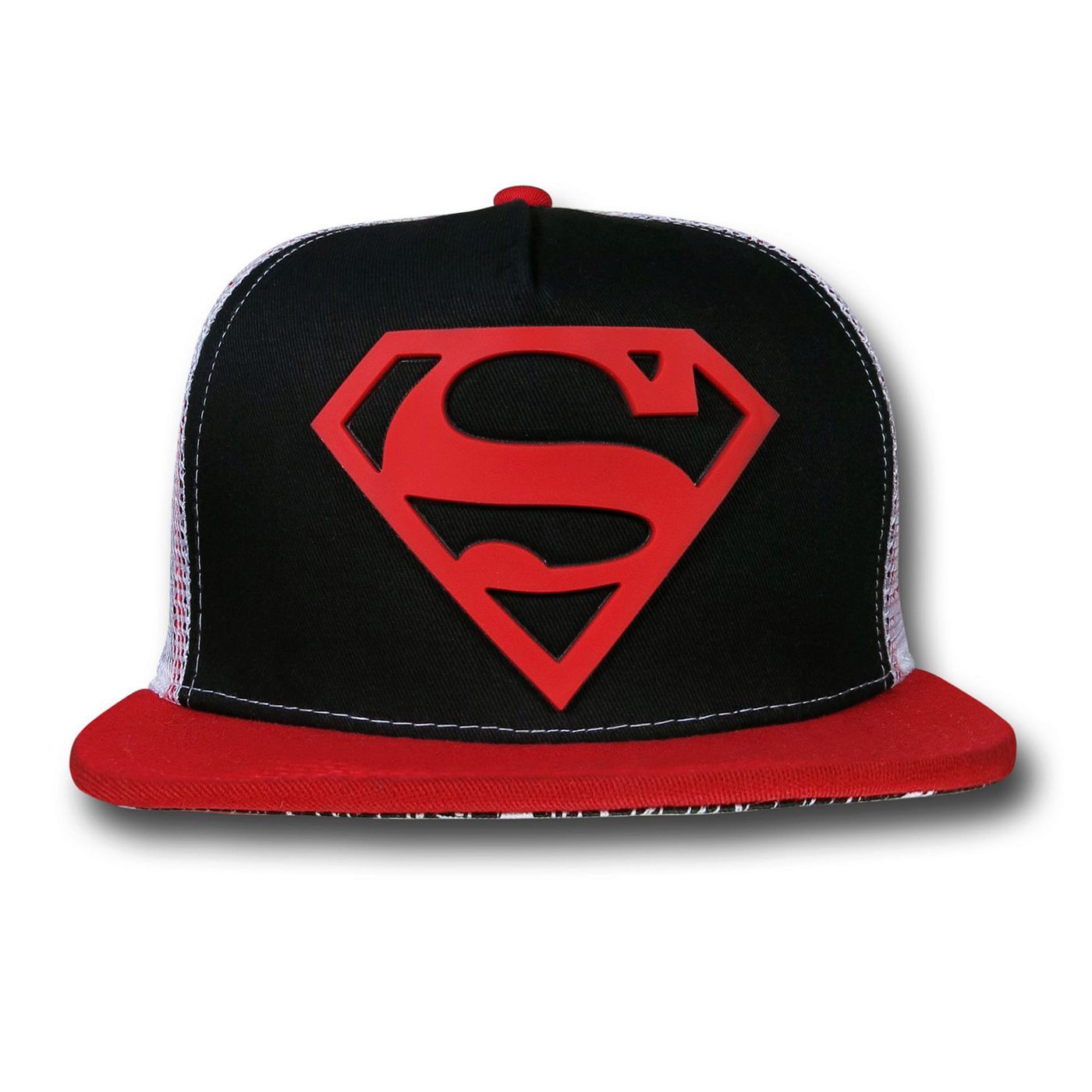 Superman Rubber Patch Sublimated Brim Cap