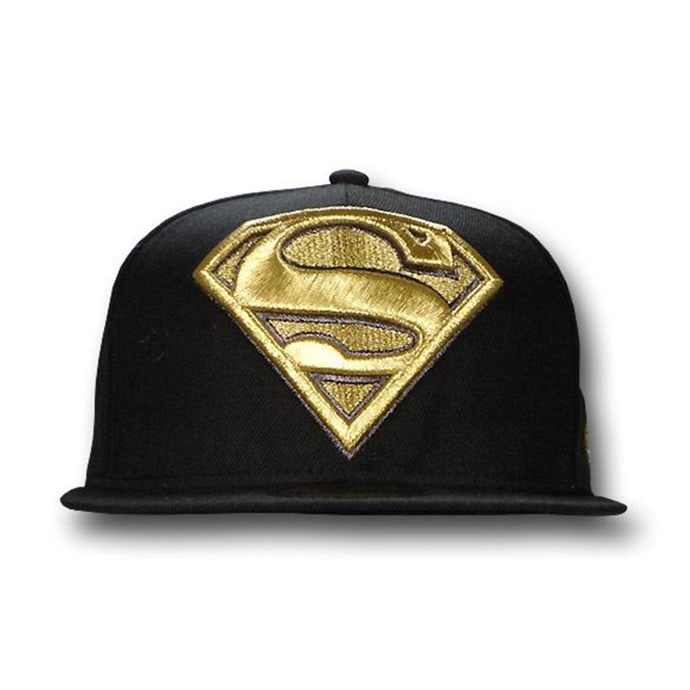 Superman 59Fifty Black Gold Flat Bill Hat
