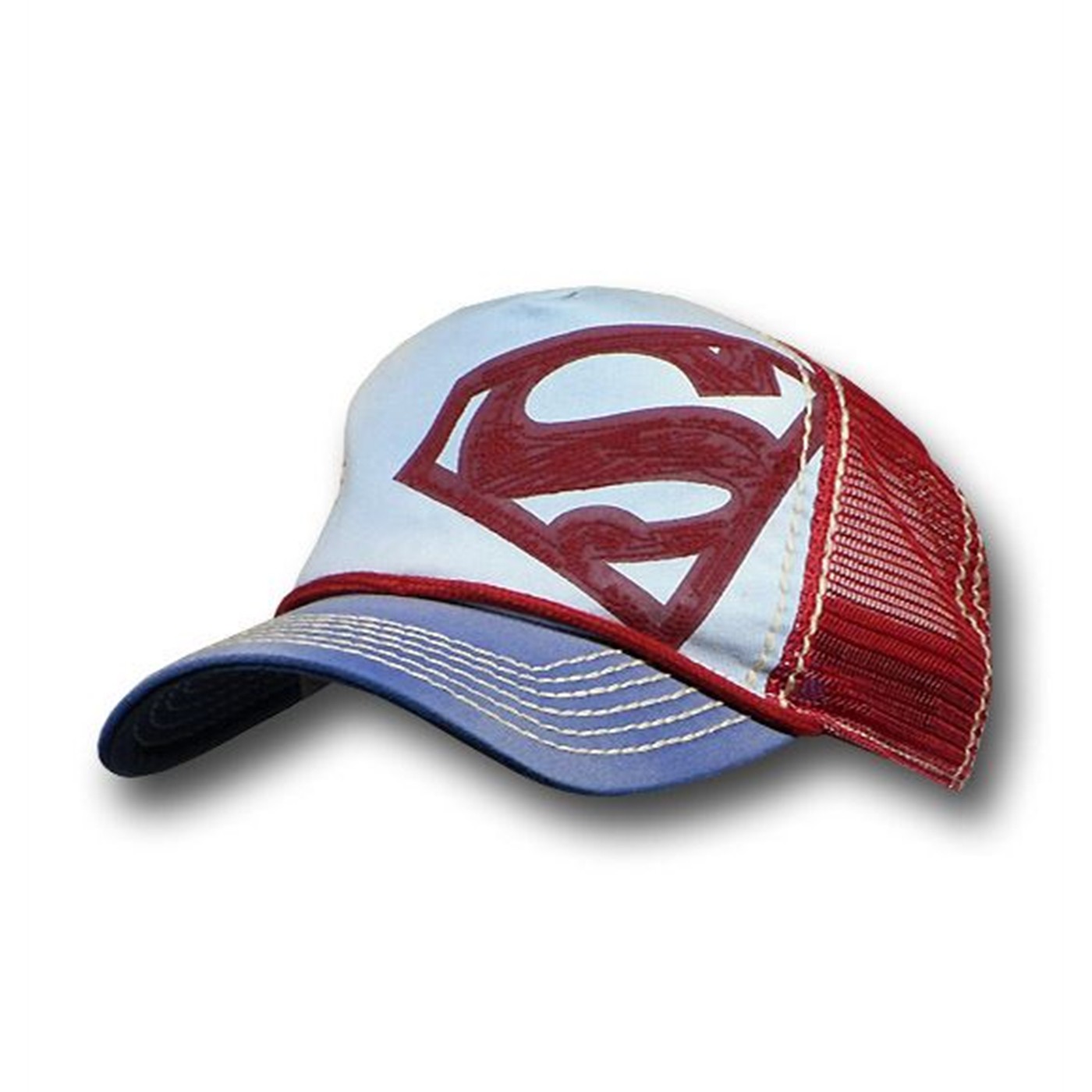 Superman Stitched Blue Trucker Cap
