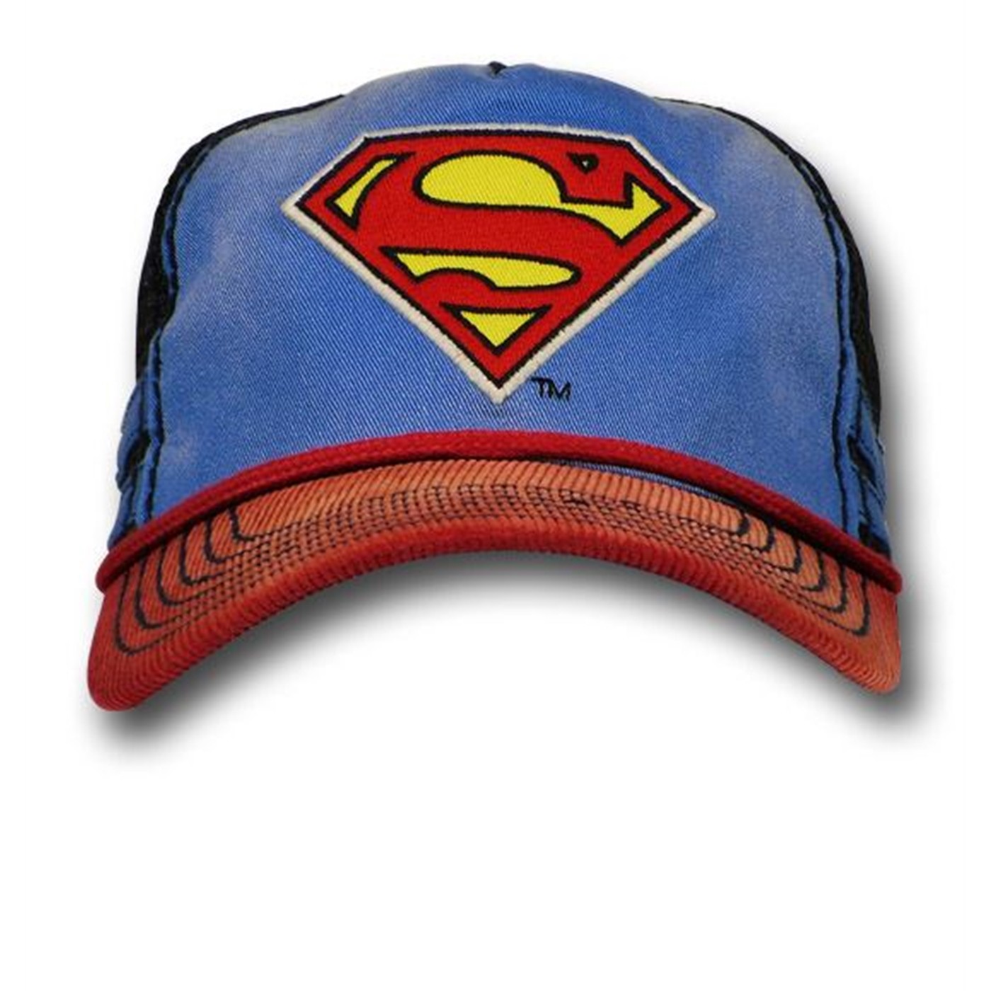 Superman Soft Bill Striped Baseball Cap