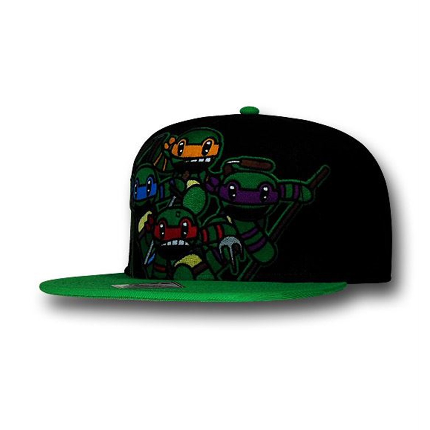 TMNT Cute Turtle Group Green Snapback Cap