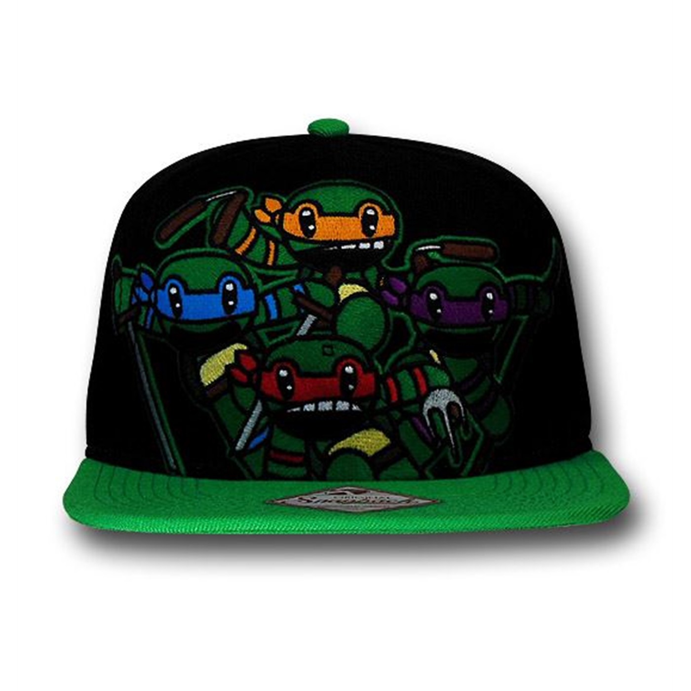 TMNT Cute Turtle Group Green Snapback Cap
