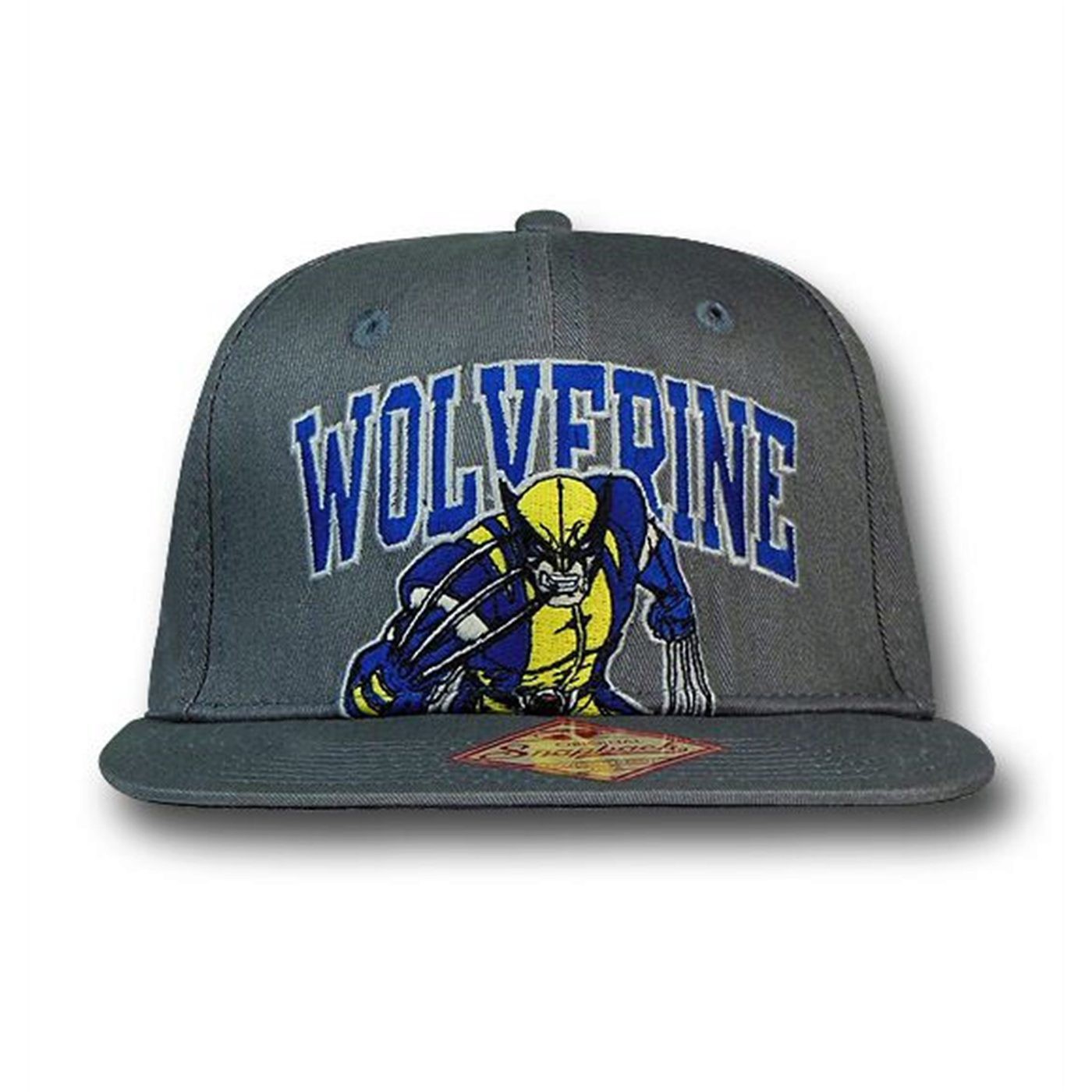 Wolverine Logo and Image Grey Snapback Cap