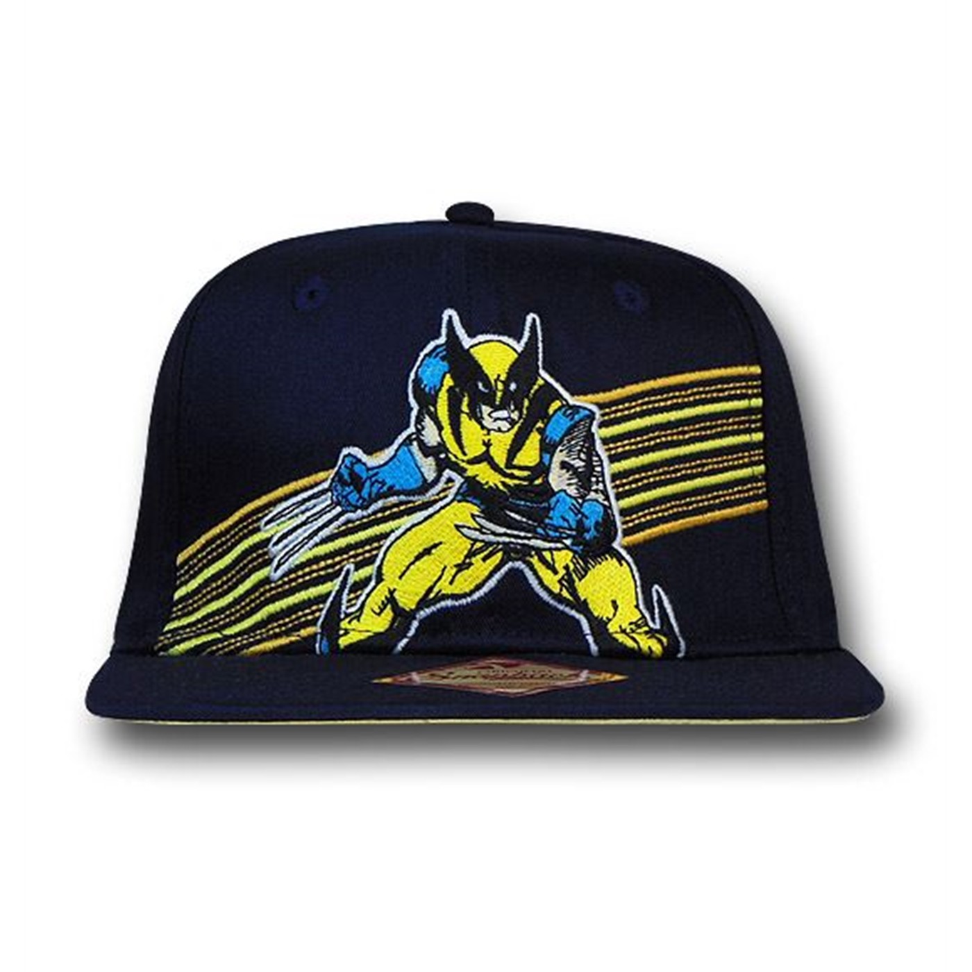 Wolverine Retro Image and Stripes Snapback Cap