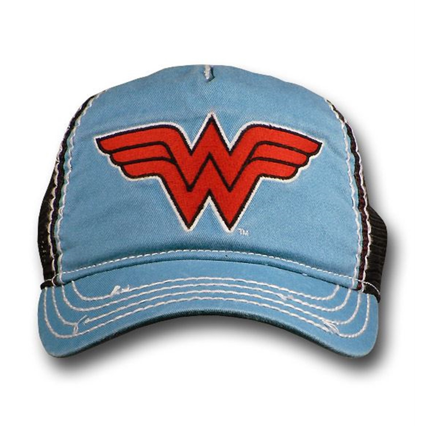 Wonder Woman Womens Teal Stitch Go-Go Cap