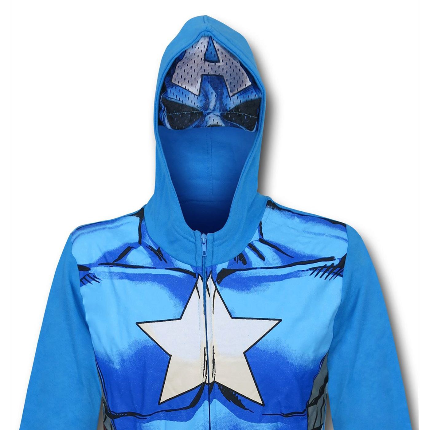 Captain America Costume Kids Zipper Hoodie with Mask