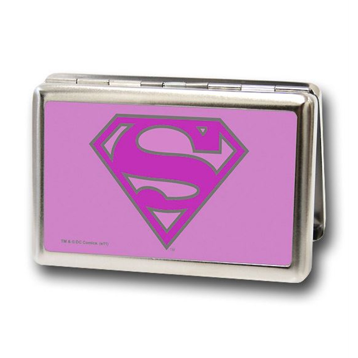 Superman Symbol Pink Business Card Holder
