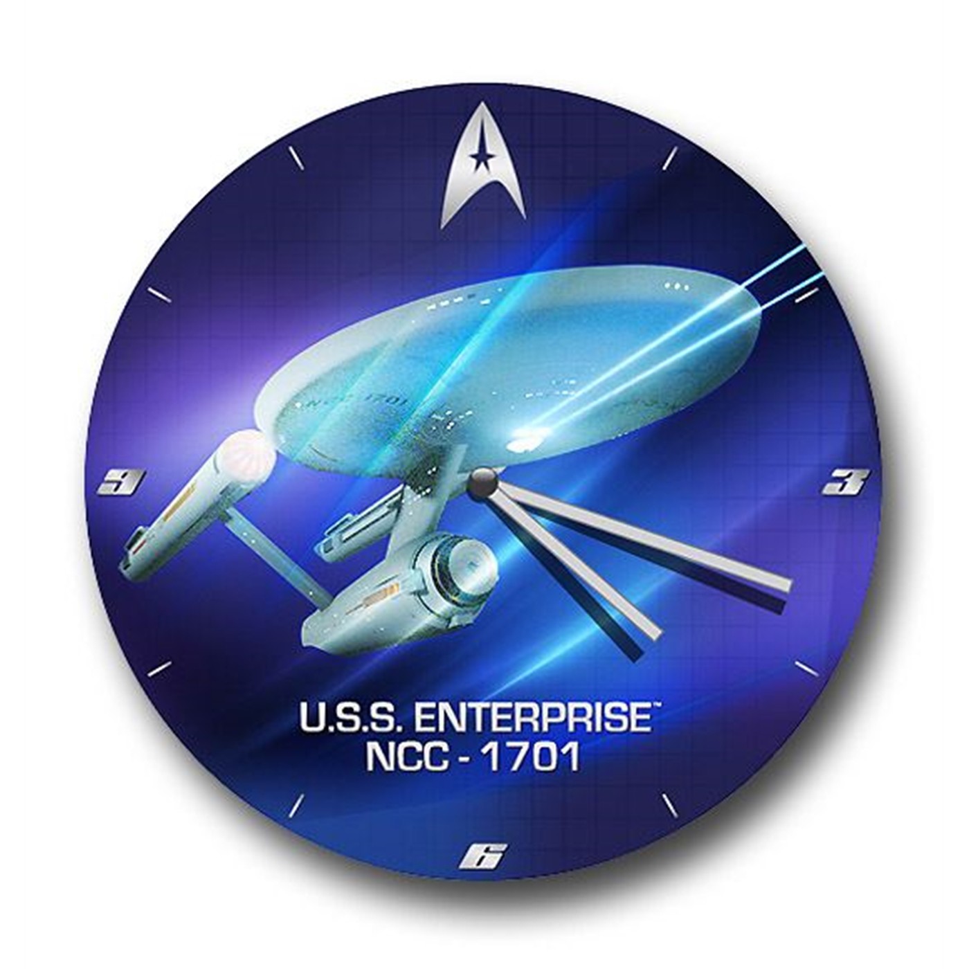 Star Trek Enterprise NCC-1701 Wood Wall Clock