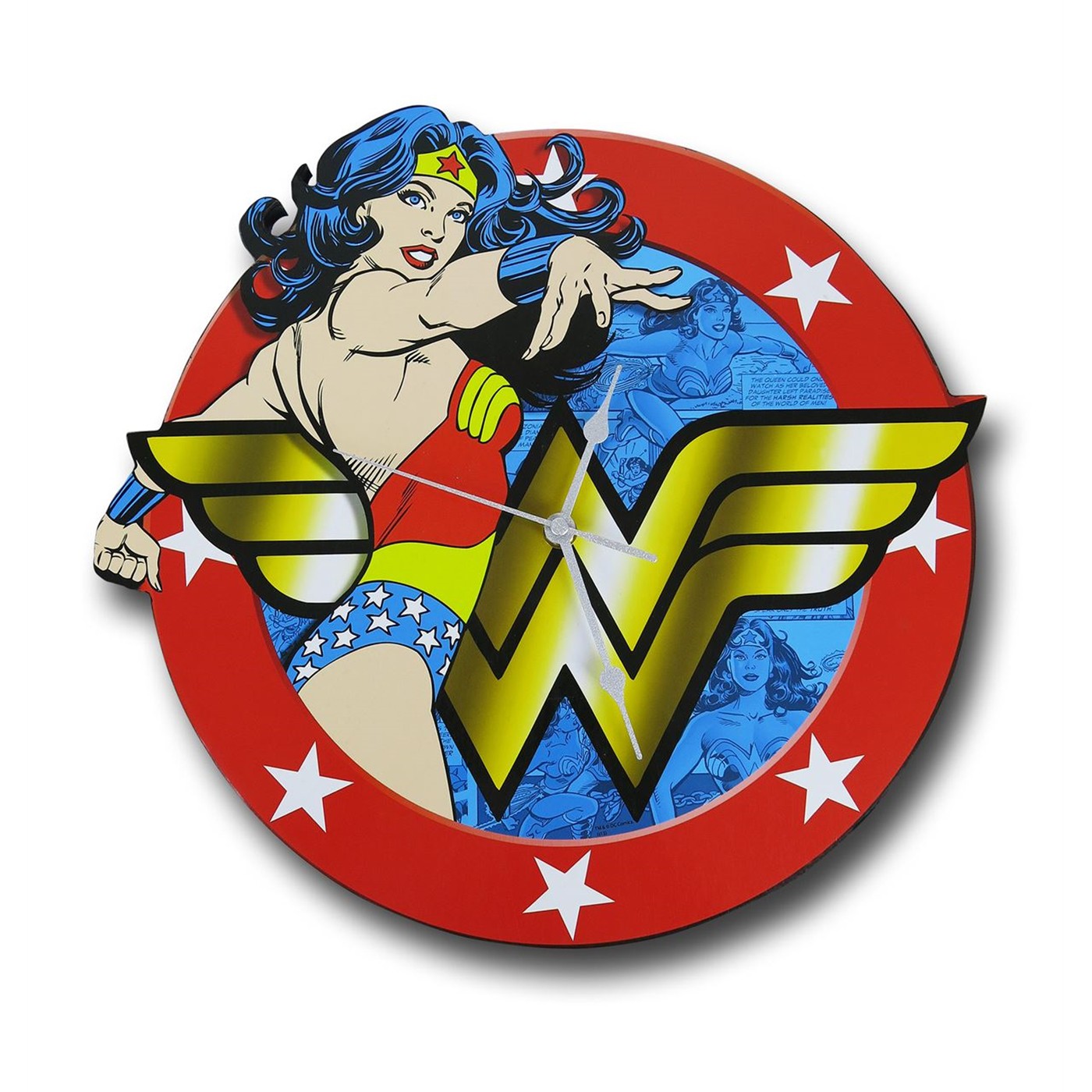 Wonder Woman Symbol and Pose Wall Clock
