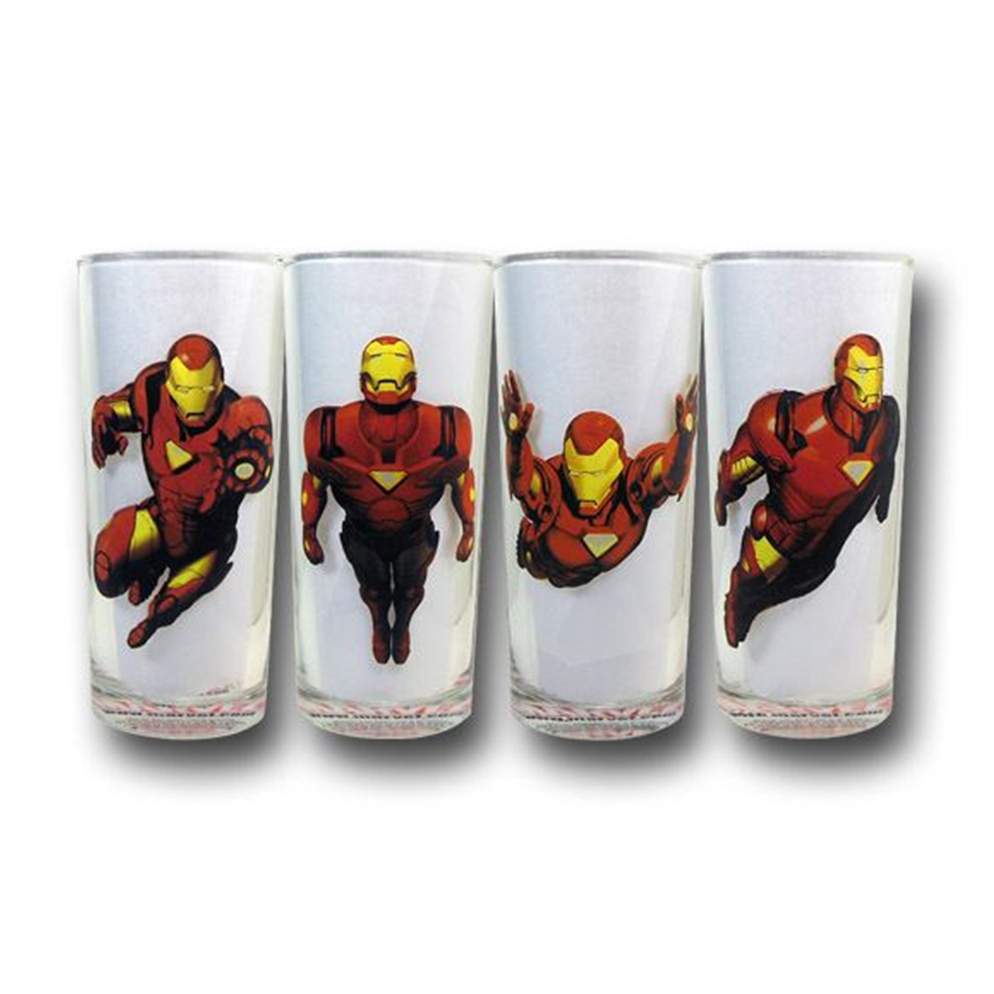 Iron Man Modern Action Cooler Glass Set of 4
