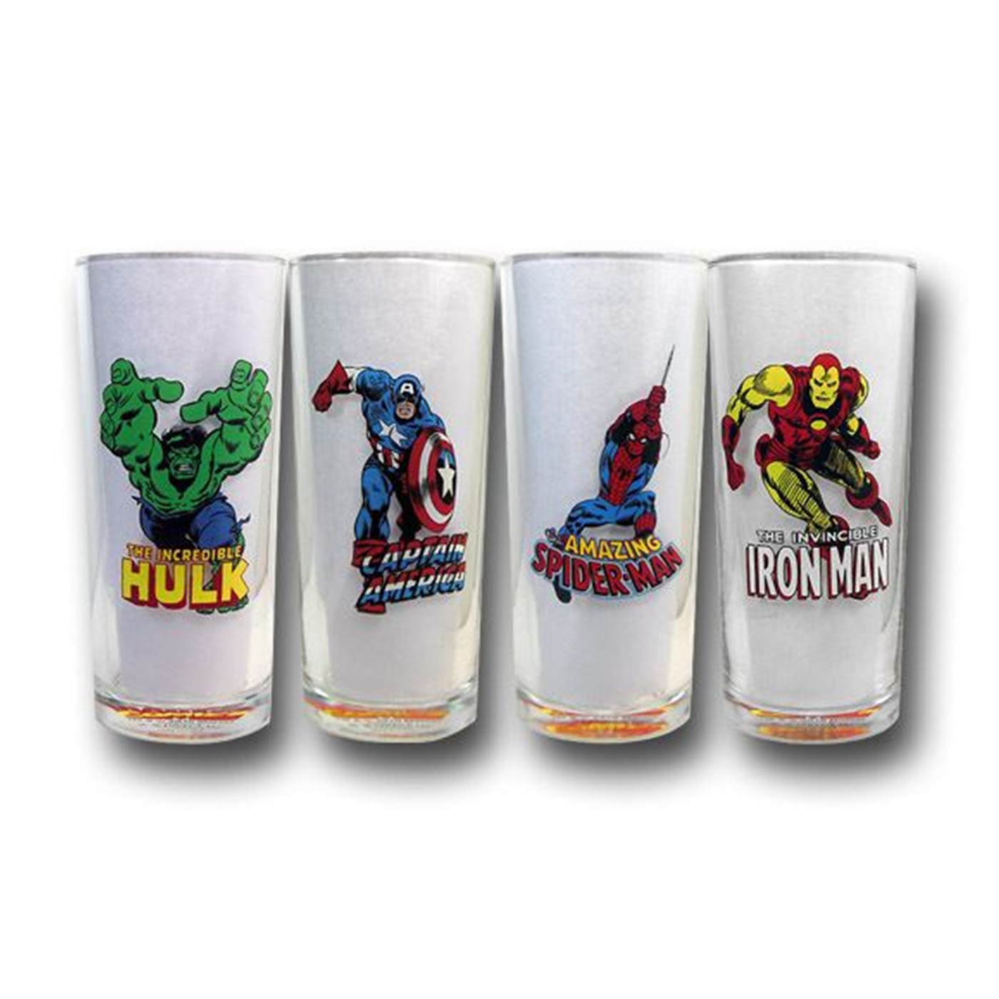 Marvel Heroes Retro 14oz Cooler Glass Set of 4