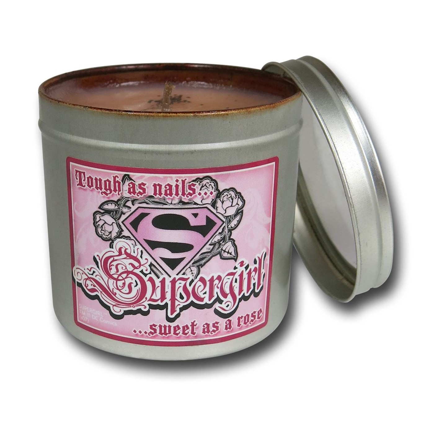 Supergirl Rose Scented Candle in Tin