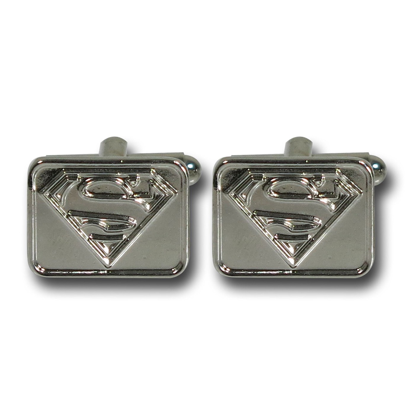 Superman Silver Symbol Square Cufflinks