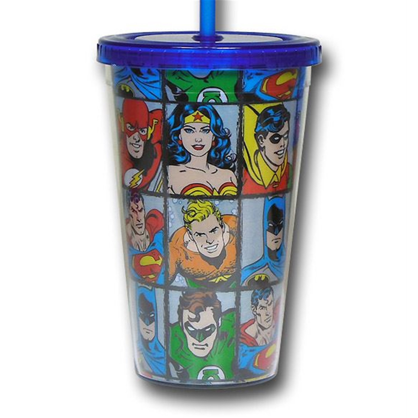 DC Heroes Grid Acrylic Cold Cup w/Lid