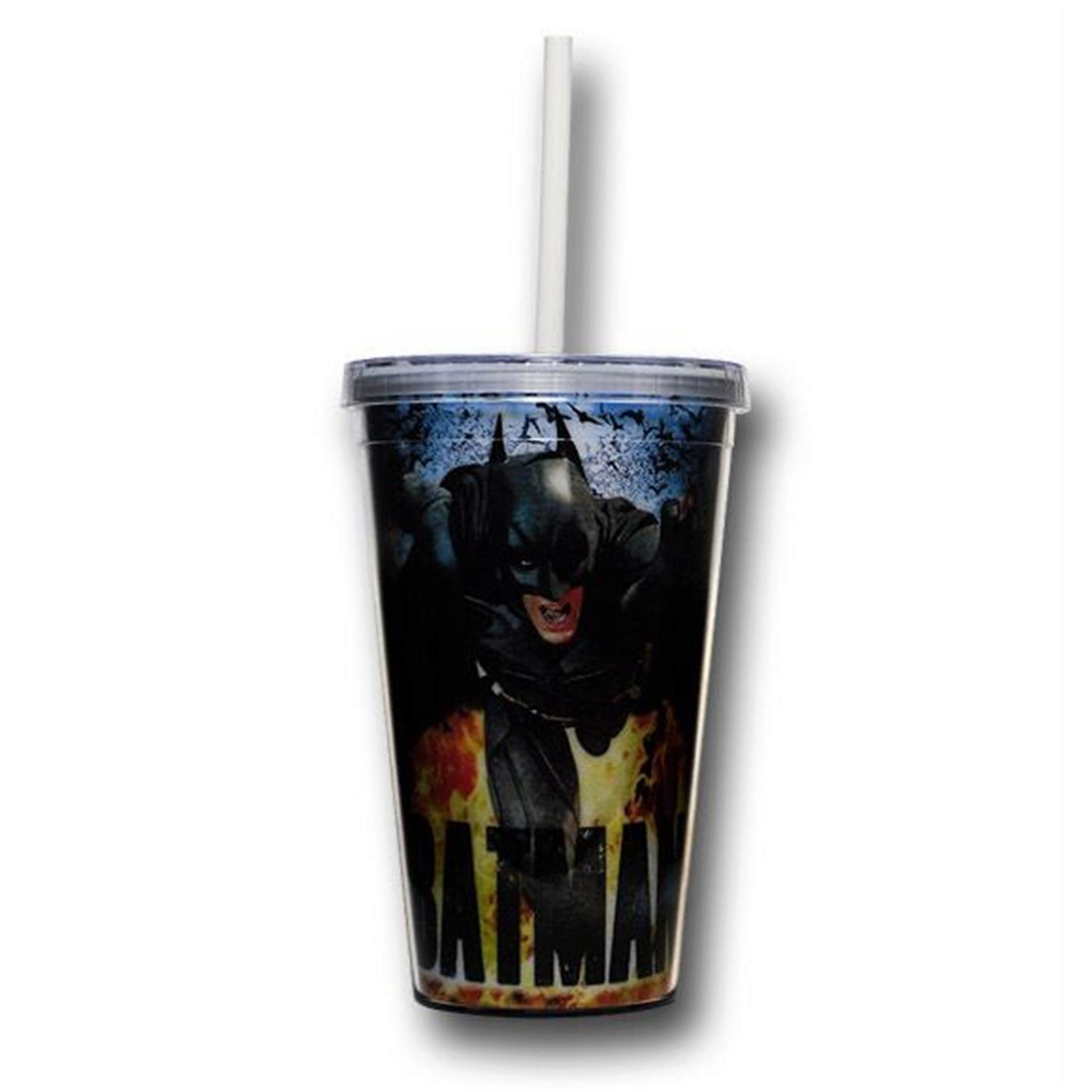 Dark Knight Rises Flames Acrylic Cold Cup