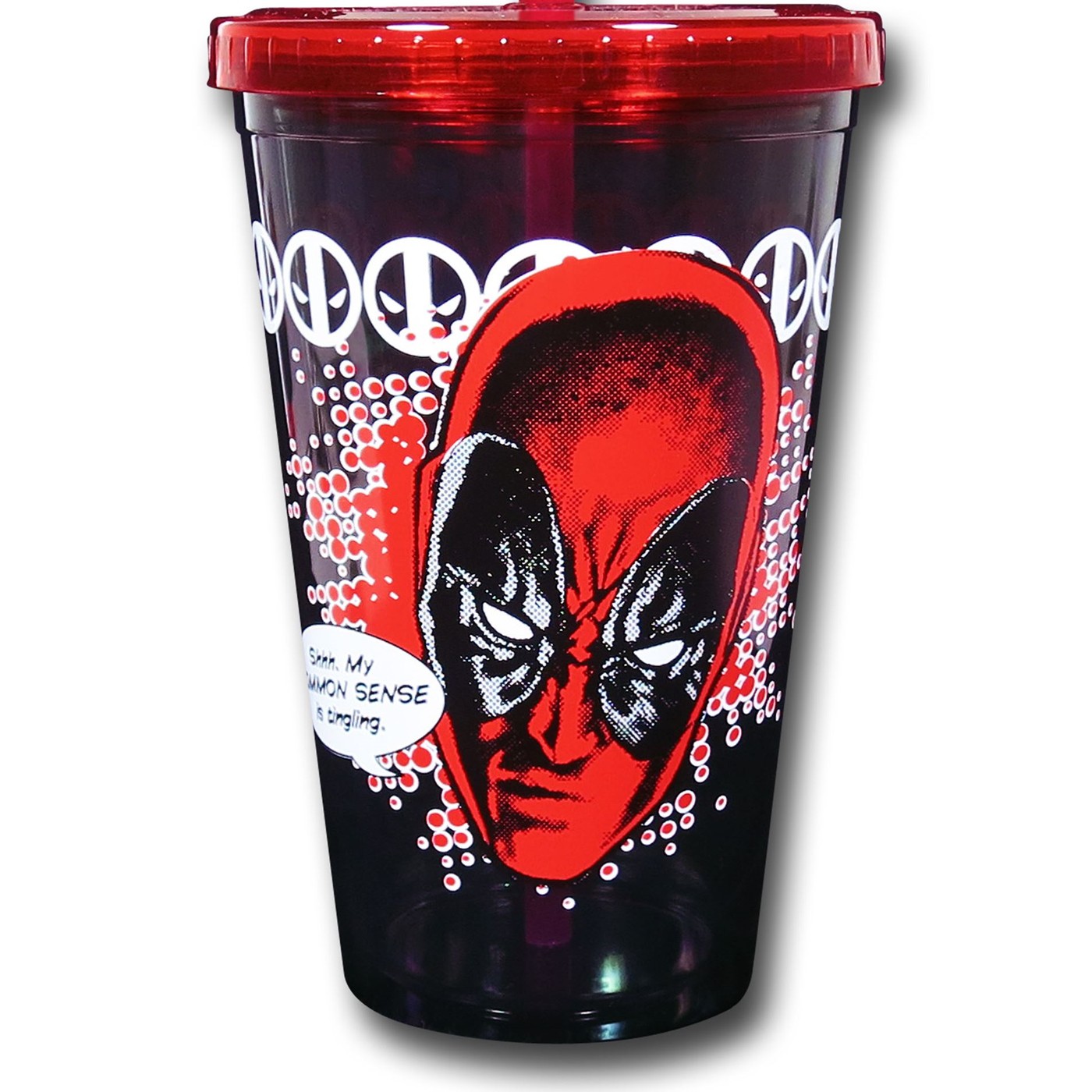 Deadpool Common Sense Cold Cup With Straw