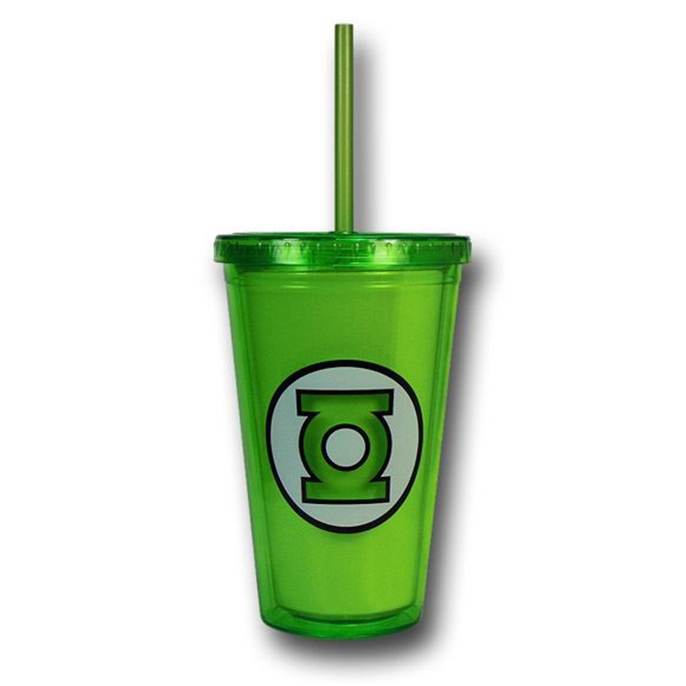 Green Lantern Symbol Green Acrylic Cold Cup w/Lid