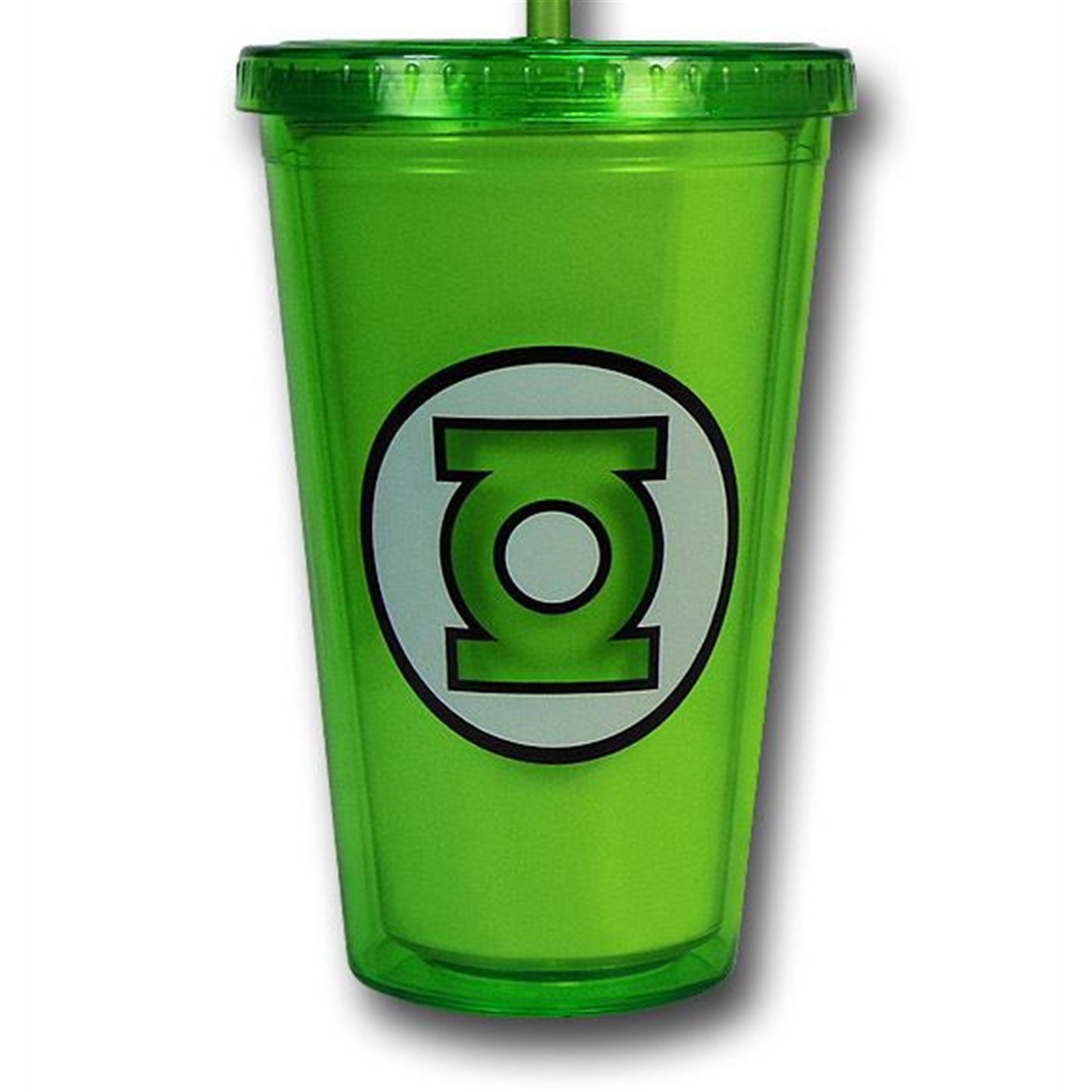Green Lantern Symbol Green Acrylic Cold Cup w/Lid